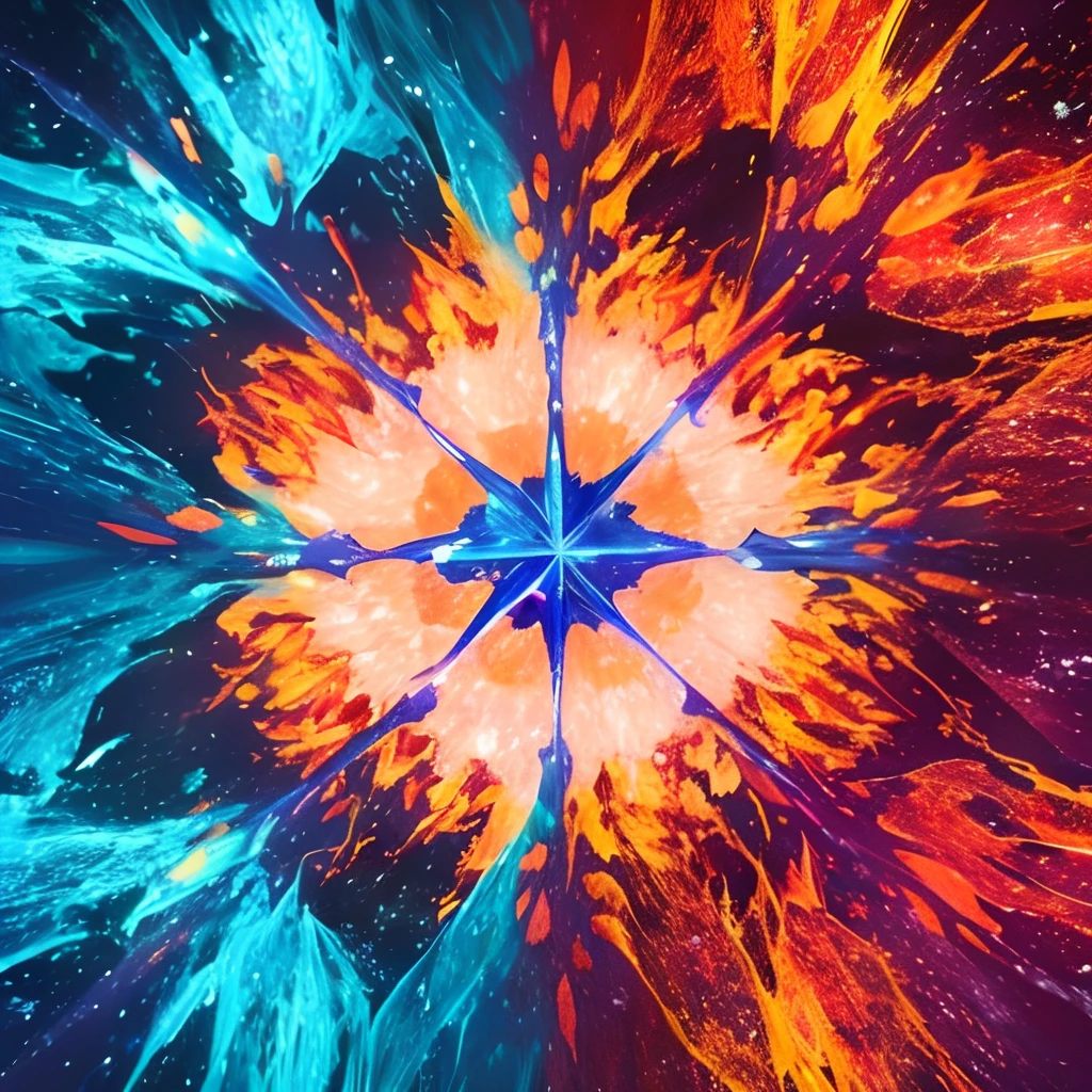 (La mejor calidad,4k,8k,Altas Resoluciones,Obra maestra:1.2), Ultra detallado, realista:1.37, De una mitad fuego y la otra mitad hielo fondo, Where to screen, hielo, la otra mitad de hielo, ((((Textura del hielo)))), Textura del fuego, contraste, surrealista, encantador, colores vibrantes, Dim lighting,(((hielo))),fondo de hielo