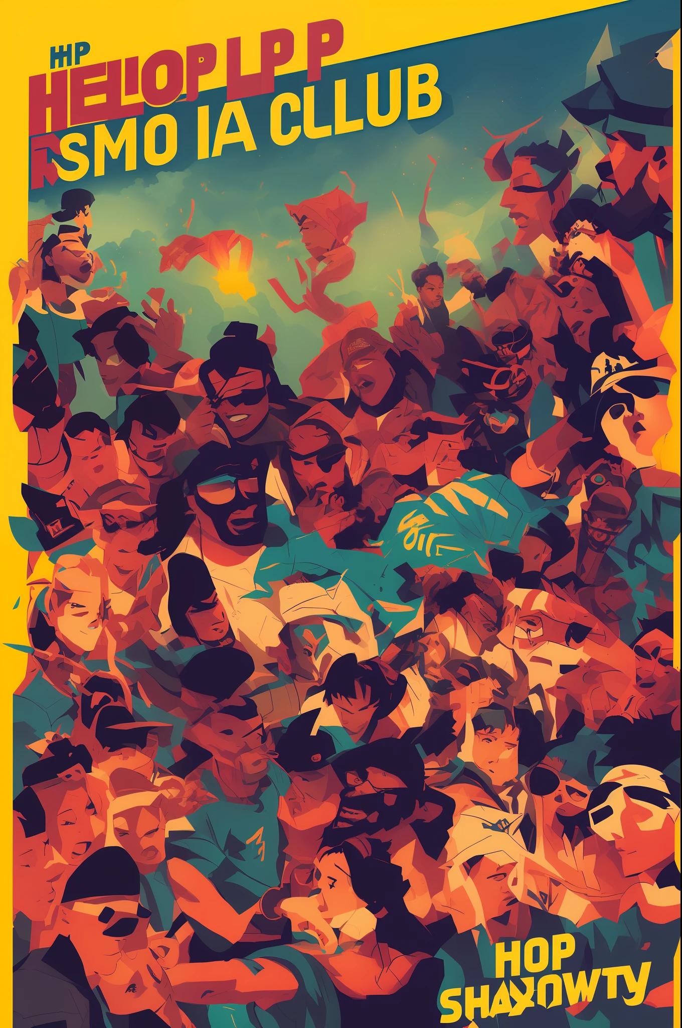 Help me make a rap club poster，The name of the society is "shAdow"