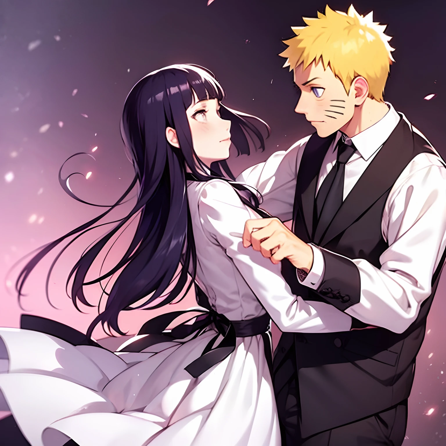 Naruhina, couple, dance, victorian attire