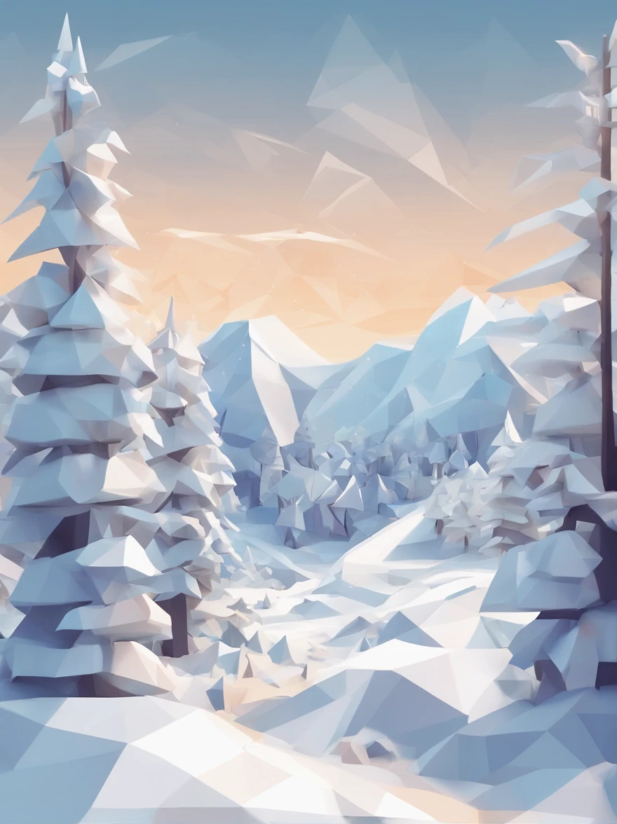 Winter snow forest