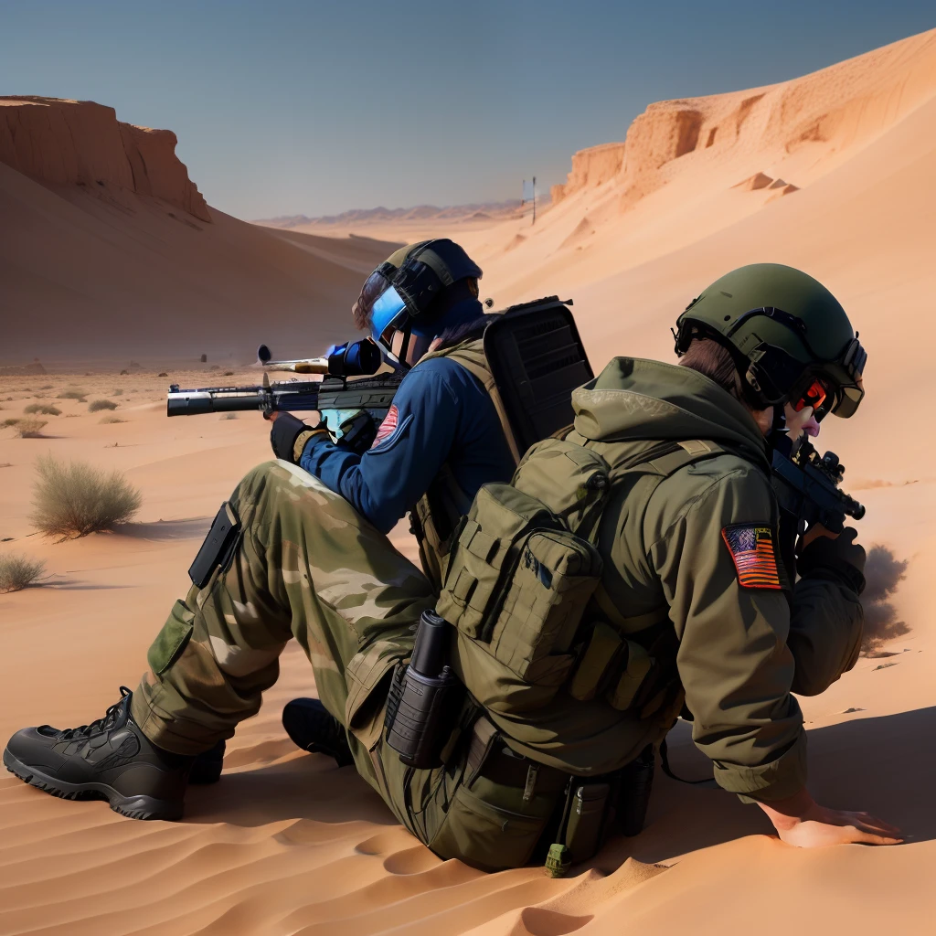 M4A1 airsoft tempestade no deserto