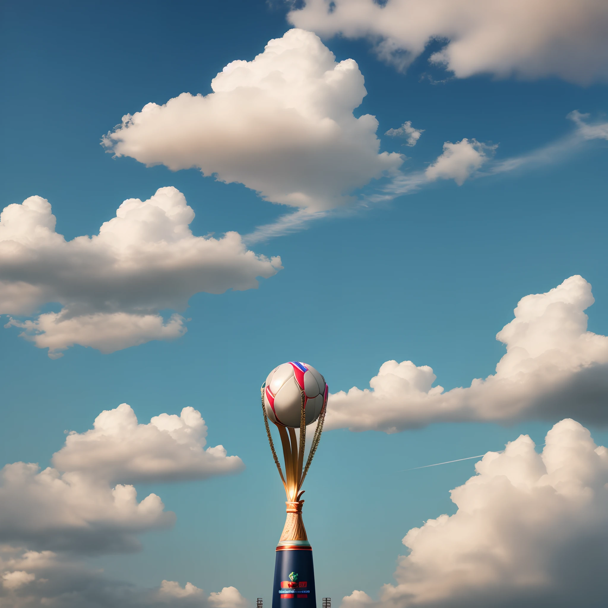 Cricket world cup in clouds