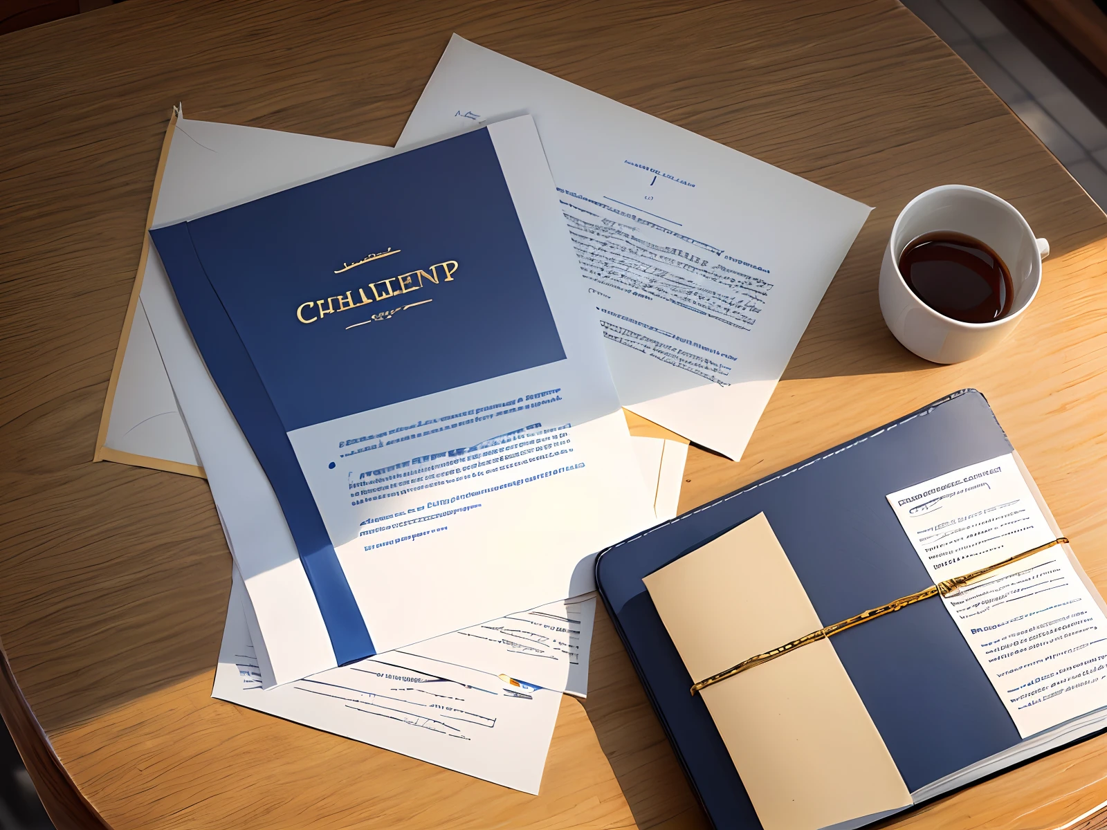 A scholarship letter kept on the table