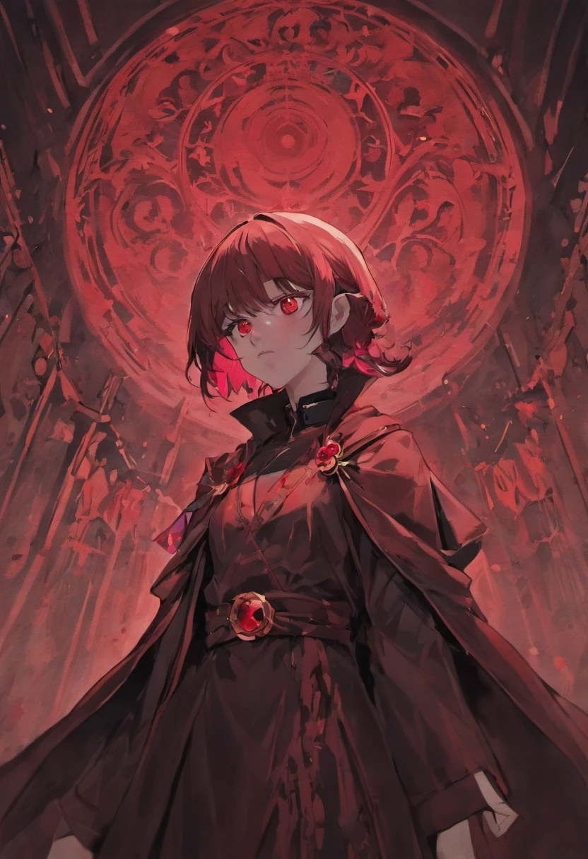 Black robe,blood-red,Vampire aristocracy,Vampires,White skin of the,black color hair,Red eyes,Fang,Pointy ears,Night background,Red Moon,blood stain,Cold,unholy