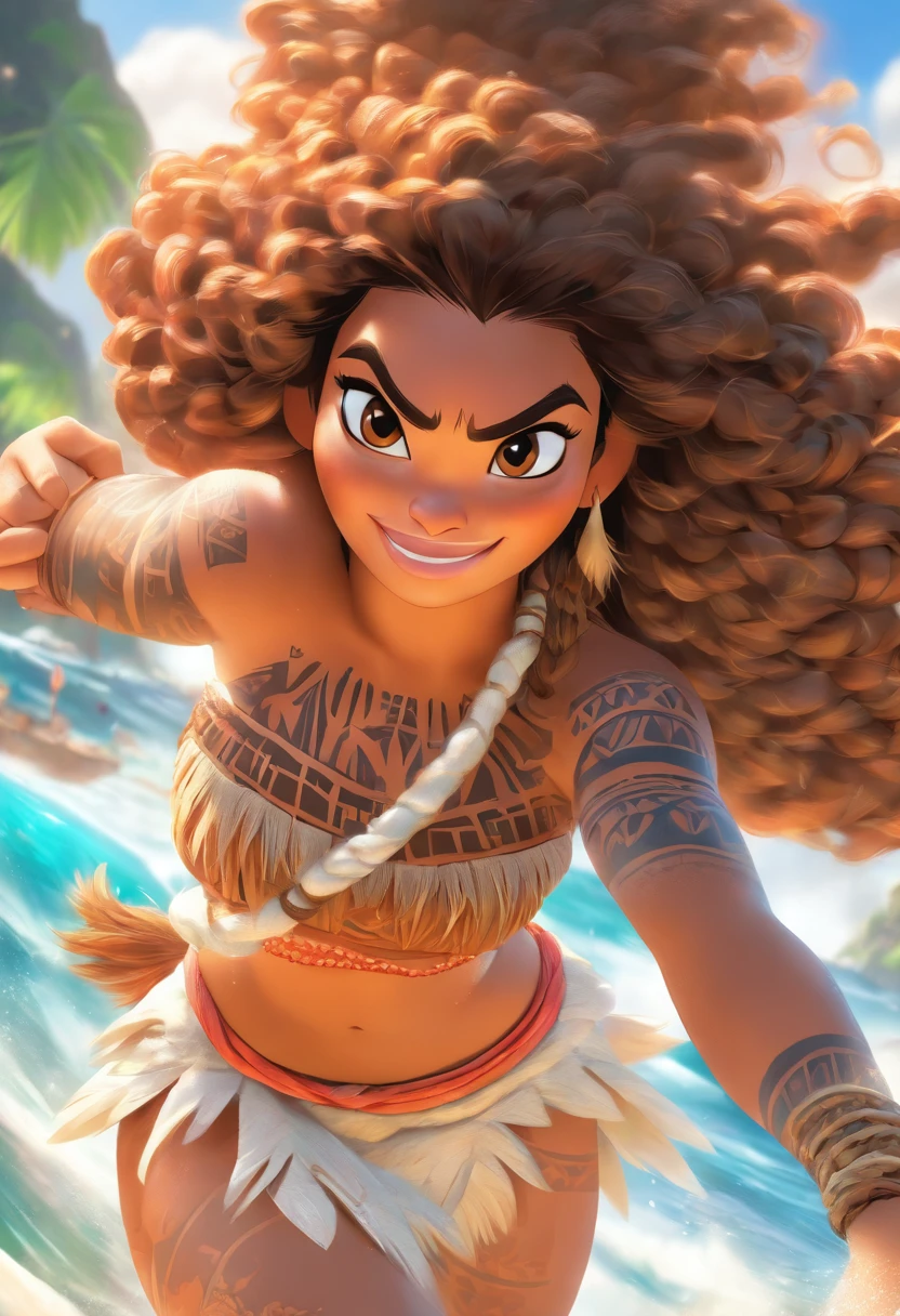 Moana, big tits, cum