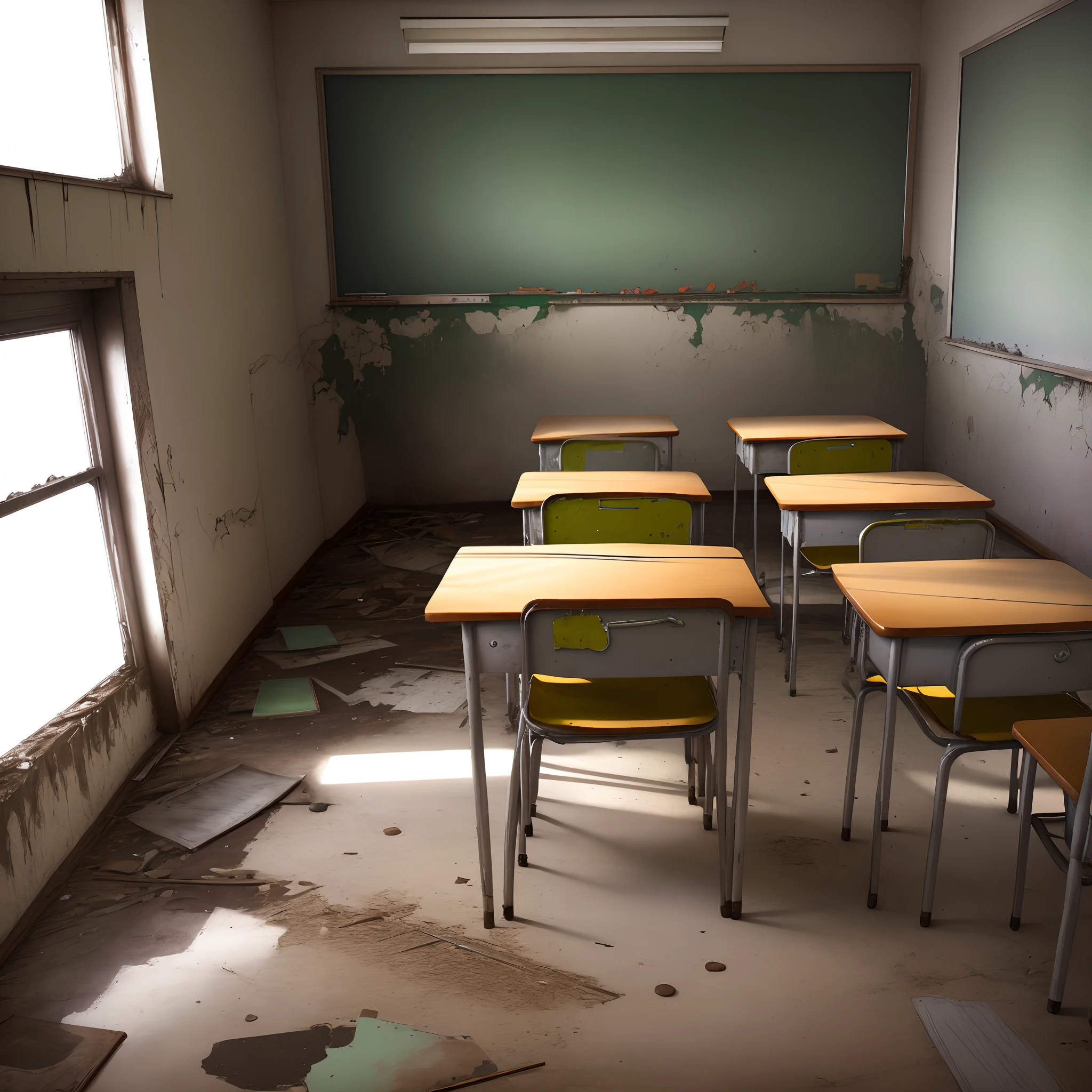 abandoned classroom