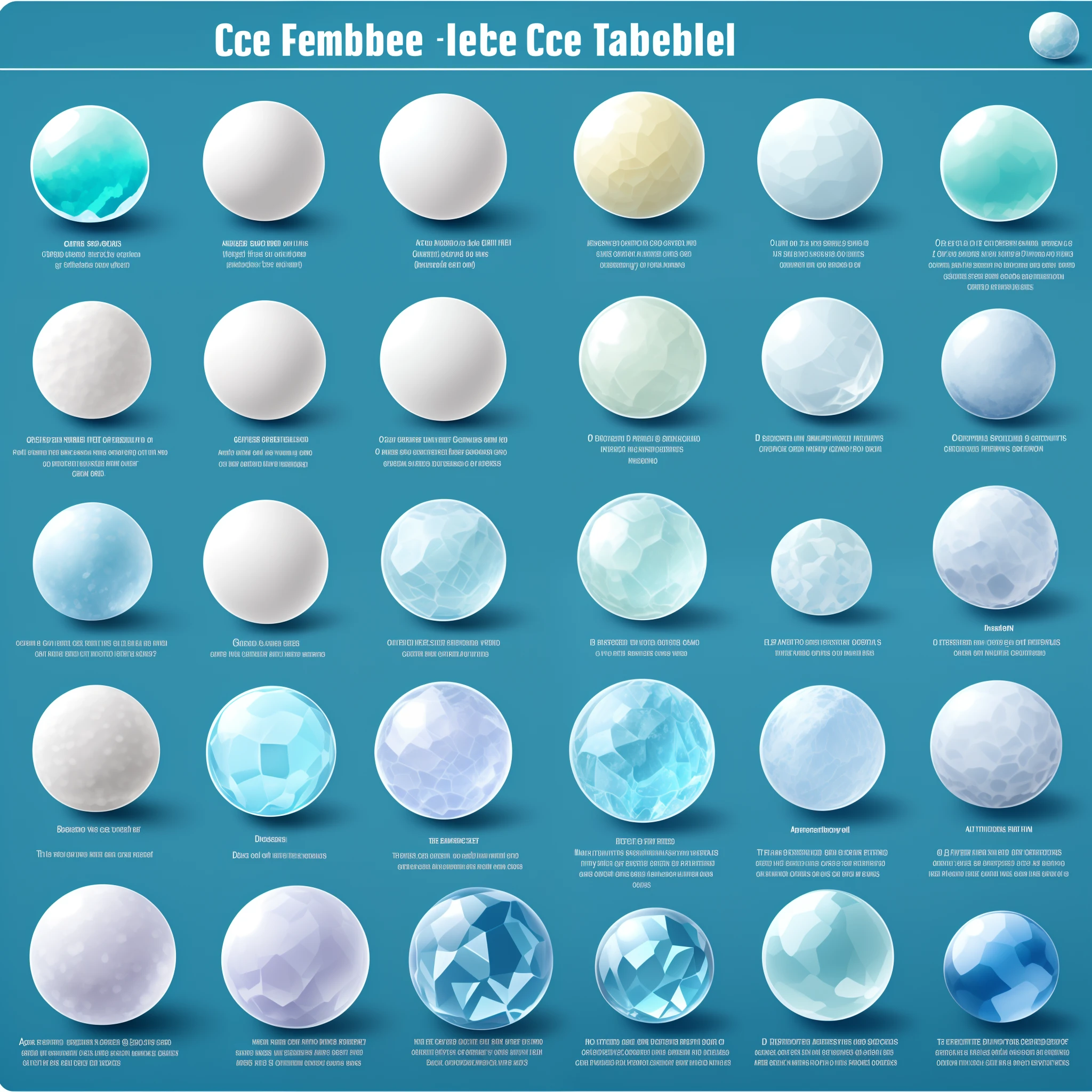 Ice Snowball Reference Table
