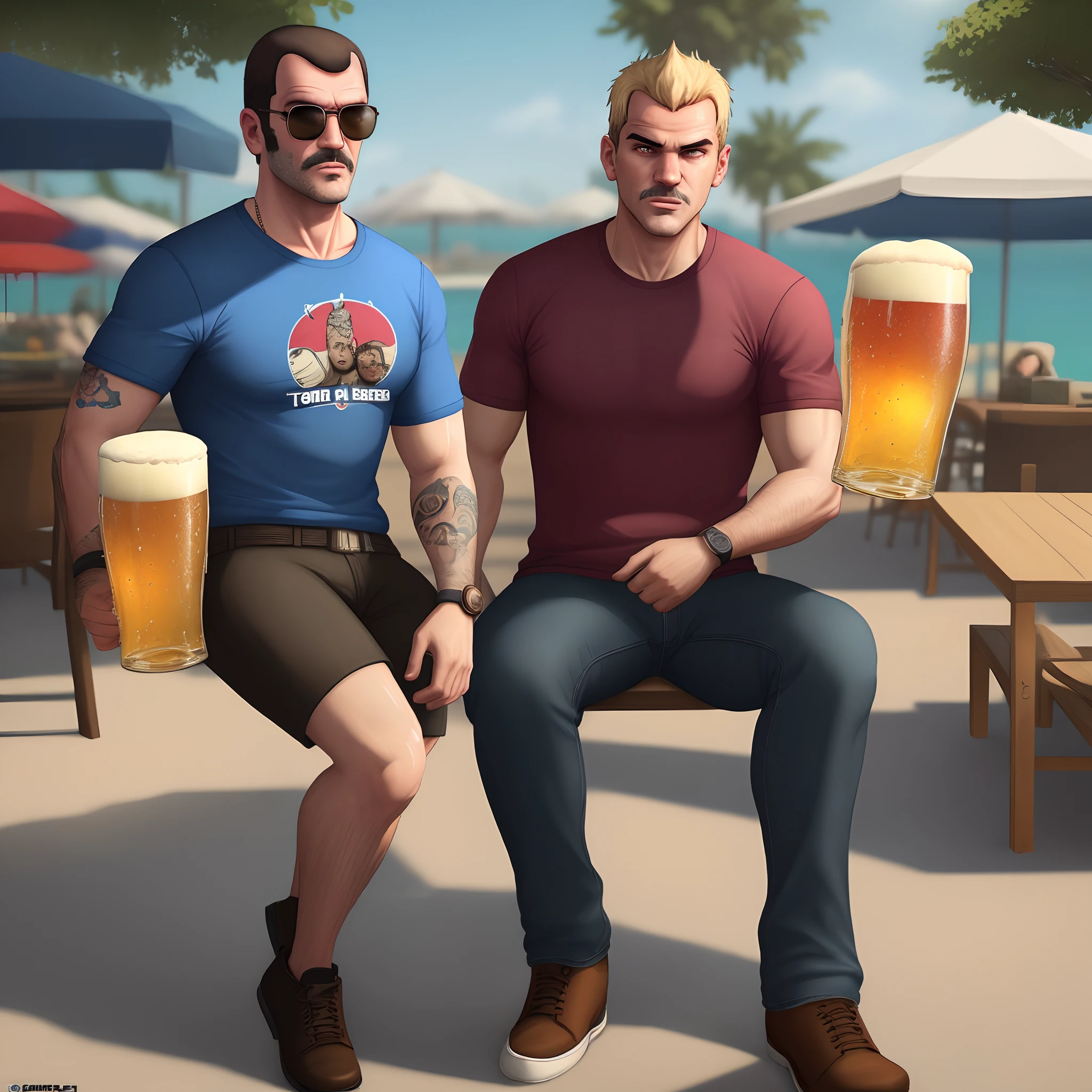 Personagem gta tomando cerveja patanegra