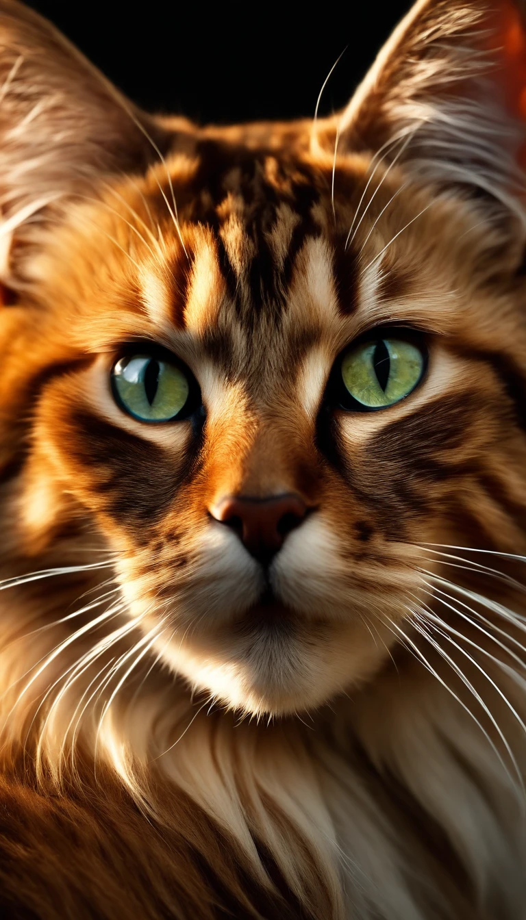 cat, Masterpiece, Best Quality, Extremely detailed, Cinematic lighting, Detailed fur and eyes, 8K, Realistic, award winning, a  photo of a