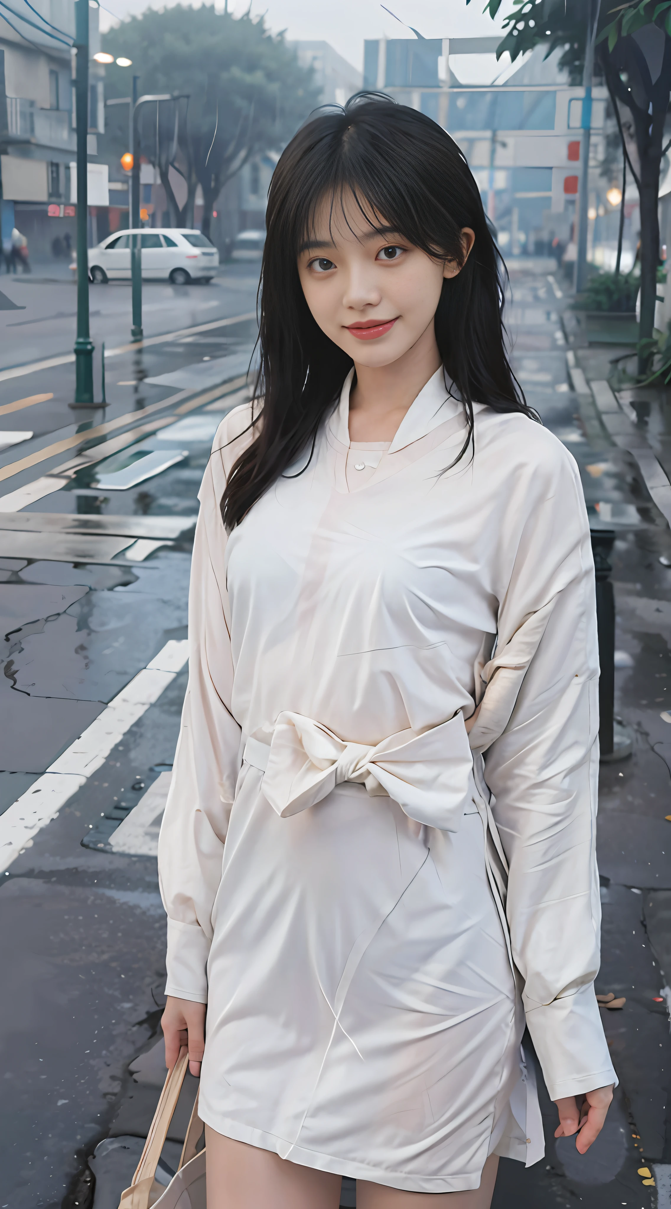 best quality, ultra high res, (photorealistic:1.4),Selfie,Chinese idol,White shirt ,ulzzang-6500