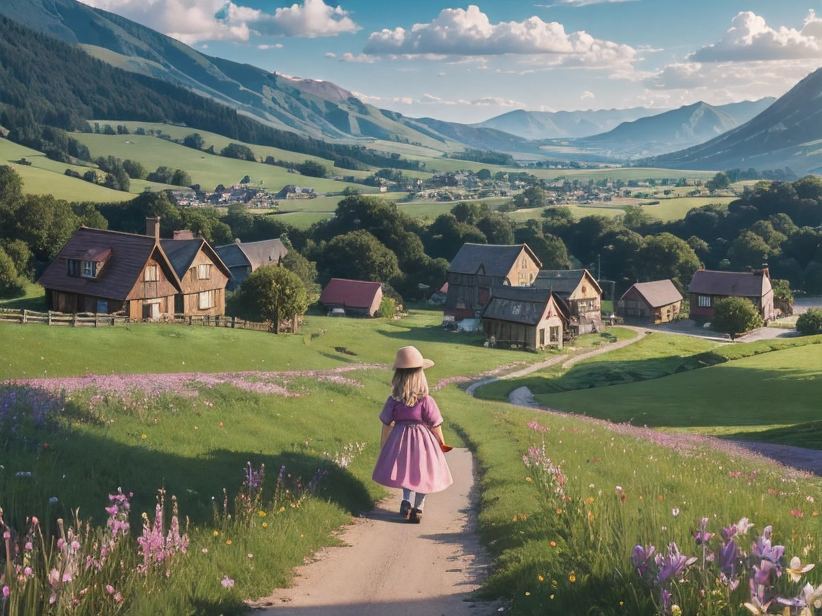 Once upon a time, in a quaint little village nestled between rolling hills and lush meadows, there lived a curious little girl named Lily.