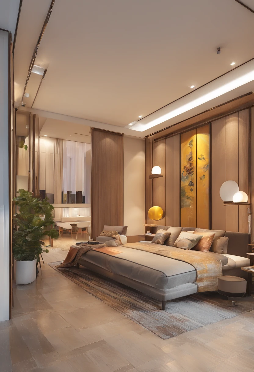 Life functions as one1、The living room is a little more open（The layout itself is relatively compact）Highlight the advantages of floor height（The living room can be more layered）For example, the part near the window can be raised to make a relaxation area2、The entrance location can be a small cloakroom（Similar to a hotel entrance）3、Can the kitchen and living room be somewhat transparent（If it is a load-bearing wall，Is it possible to carry half the load-bearing wall and half glass，It's too depressing now）4、2 bedrooms changed to 1，Meet 2 large and 2 small