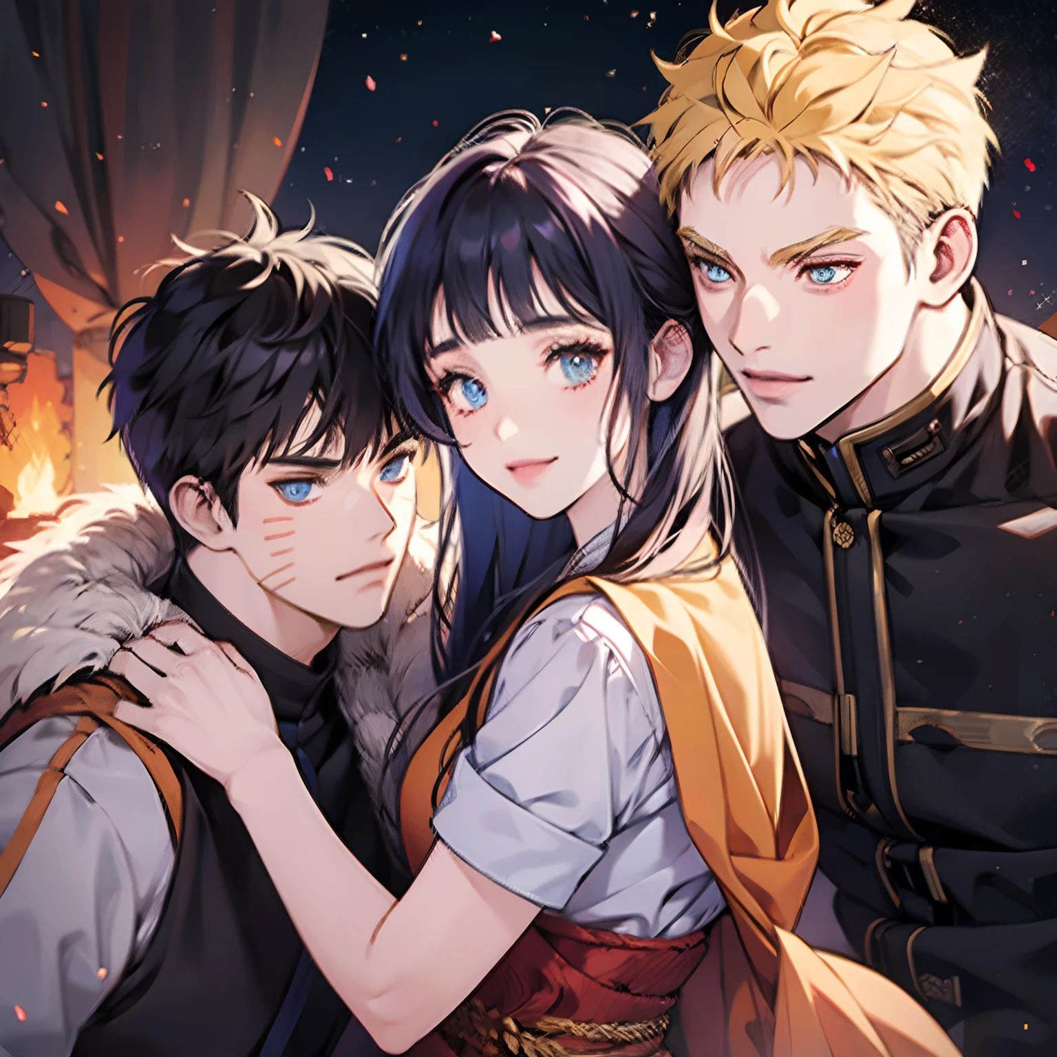 Naruhina, couple, devil and angel