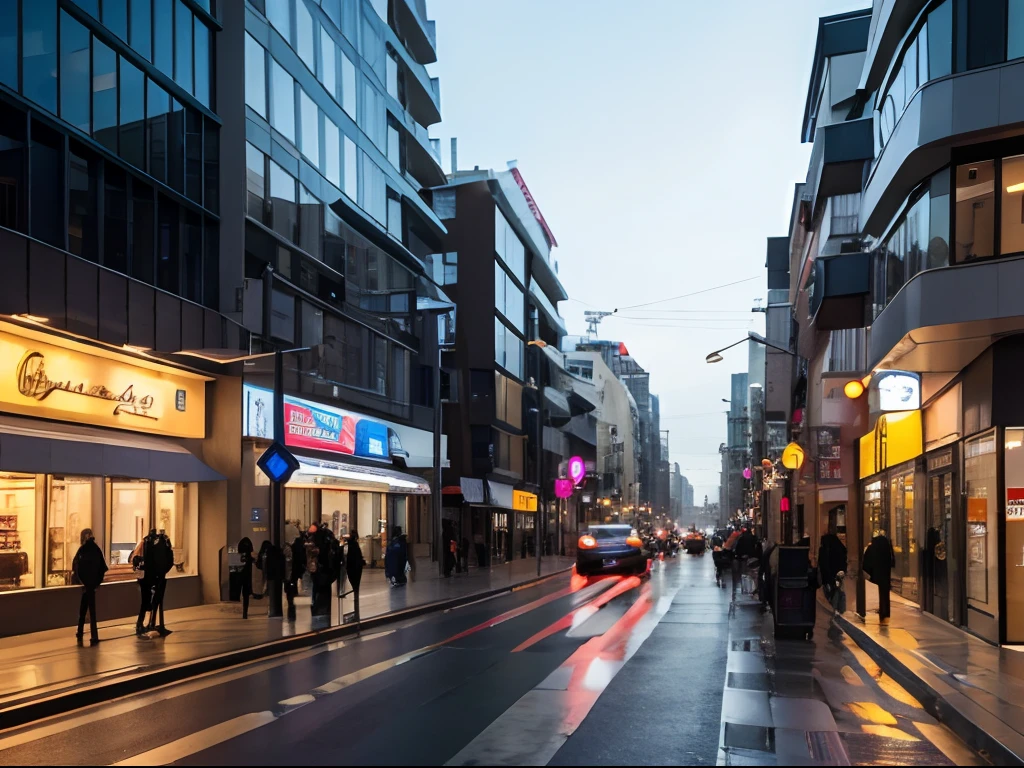 The streets of the modern city