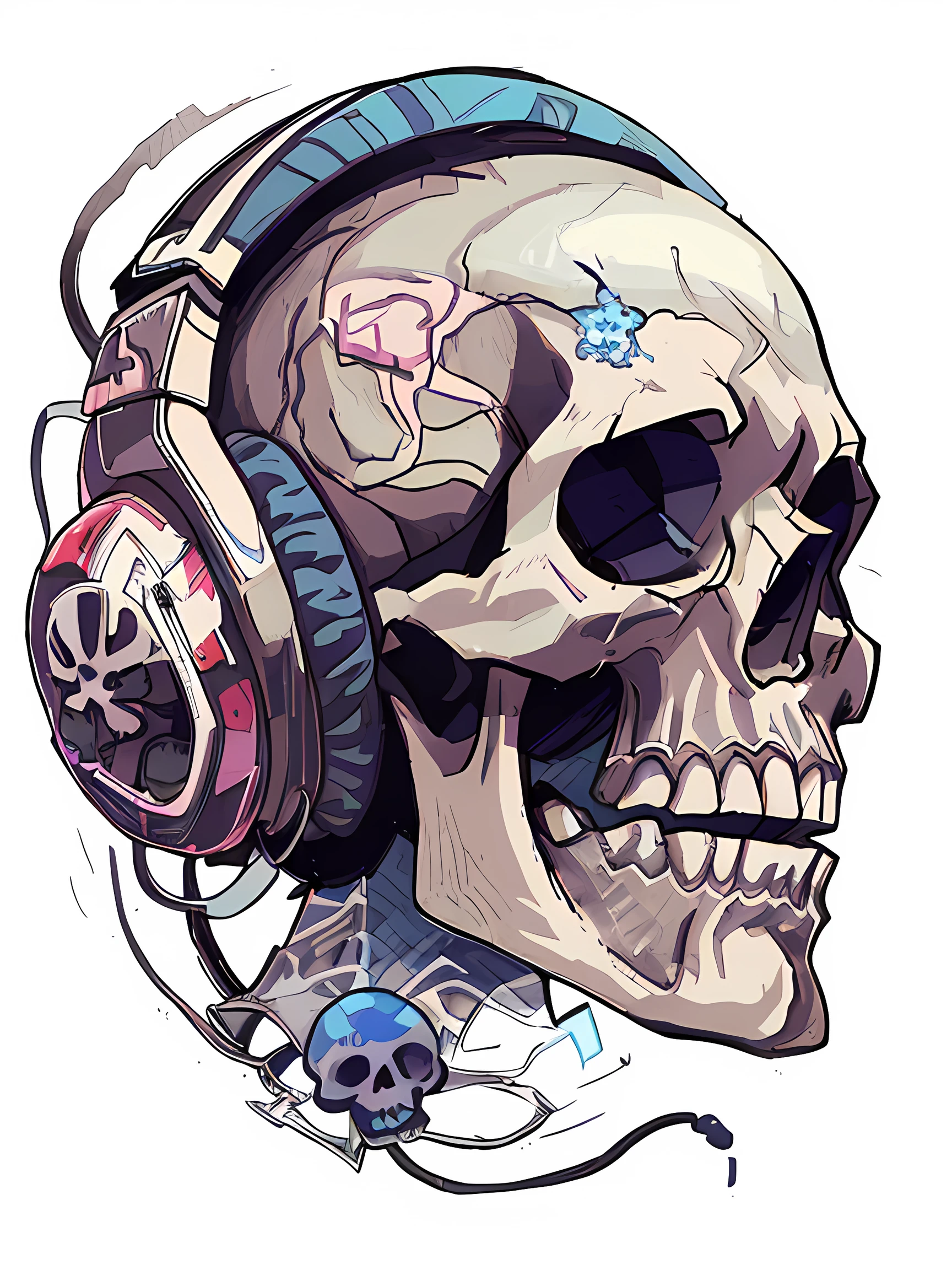 calavera, mujer, watercolor pencil (medio), fondo argyle, granero, Soft science fiction science fiction, curioso, chromatic aberration abuse, 8 k resolution