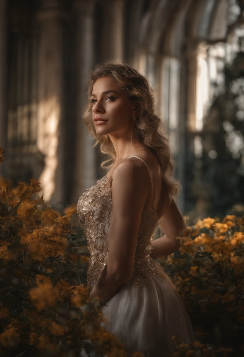 a sexy woman, with big breasts, blonde + Cinematic lighting, Unreal Engine 5, Cinematic, Color Grading, Editorial Photography, Photography, Photoshoot, Shot on 70mm lense, Depth of Field, DOF, Tilt Blur, Shutter Speed 1/1000, F/22, White Balance, 32k, Super-Resolution, Megapixel, ProPhoto RGB, VR, tall, epic, artgerm, alex ross, Halfrear Lighting, Backlight, Natural Lighting, Incandescent, Optical Fiber, Moody Lighting, Cinematic Lighting, Studio Lighting, Soft Lighting, Volumetric, Contre-Jour, dark Lighting, Accent Lighting, Global Illumination, Screen Space Global Illumination, Ray Tracing Global Illumination, Red Rim light, cool color grading 45%, Optics, Scattering, Glowing, Shadows, Rough, Shimmering, Ray Tracing Reflections, Lumen Reflections, Screen Space Reflections, Diffraction Grading, Chromatic Aberration, GB Displacement, Scan Lines, Ray Traced, Ray Tracing Ambient Occlusion, Anti-Aliasing, FKAA, TXAA, RTX, SSAO, Shaders, OpenGL-Shaders, GLSL-Shaders, Post Processing, Post-Production, Cel Shading, Tone Mapping, CGI, VFX, SFX, insanely detailed and intricate, hypermaximalist, elegant, hyper realistic, super detailed, dynamic pose, centered, photograph