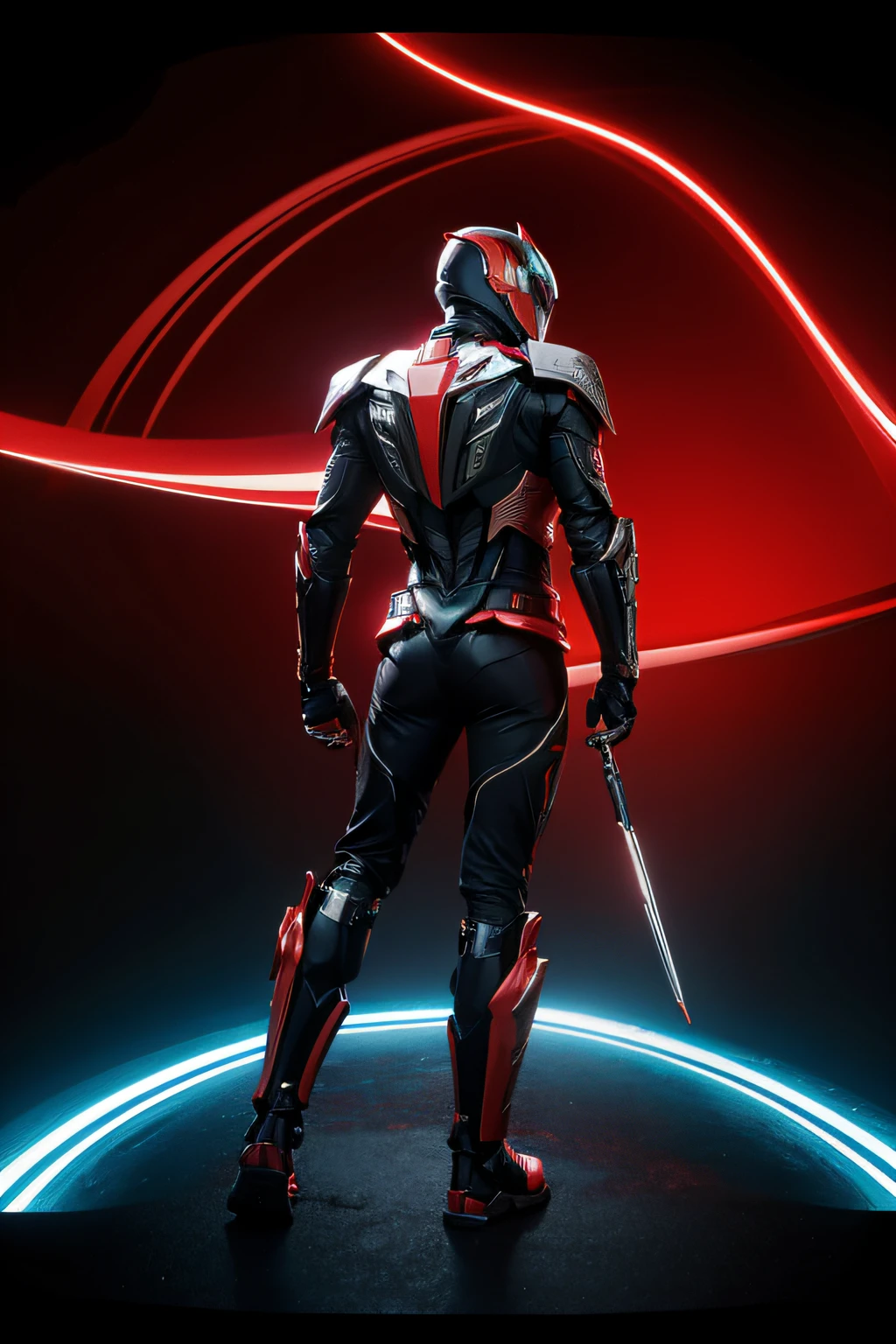 Kamen Rider,Turn your back and turn your head,sideface,mechs,red colour,Futuristic,epcot,cruel,Top image quality,tmasterpiece