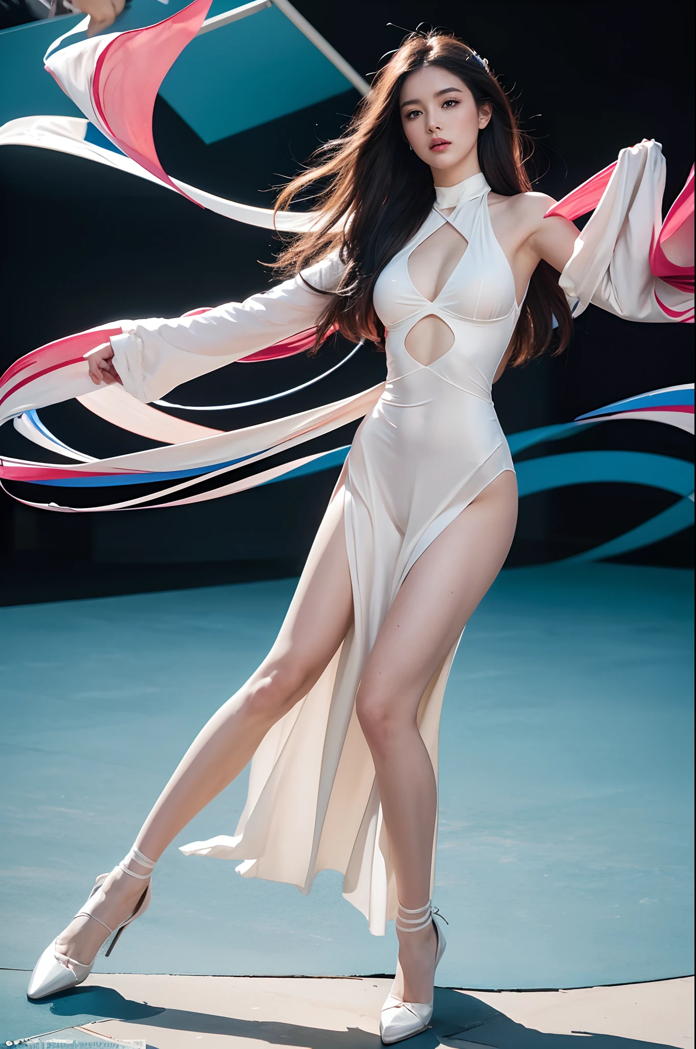 Draw a woman lying on the ground, (Masterpiece, Top quality, Best quality, offcial art, Beautiful and aesthetic:1.2), (1girll:1.4), extreme detailed details,(Joshua Middleton comic book cover art:1.1), (Action painting:1.2),(concretism:1.2),theater dance scene,(hypermaximalistic:1.5),Colorful,highest details,lineart behance hd, Perfect art, Full body character drawing, Clean art, full body drawing, Casual pose, top down drawing, extremely fine ink lineart,, realistic proportions sfw,