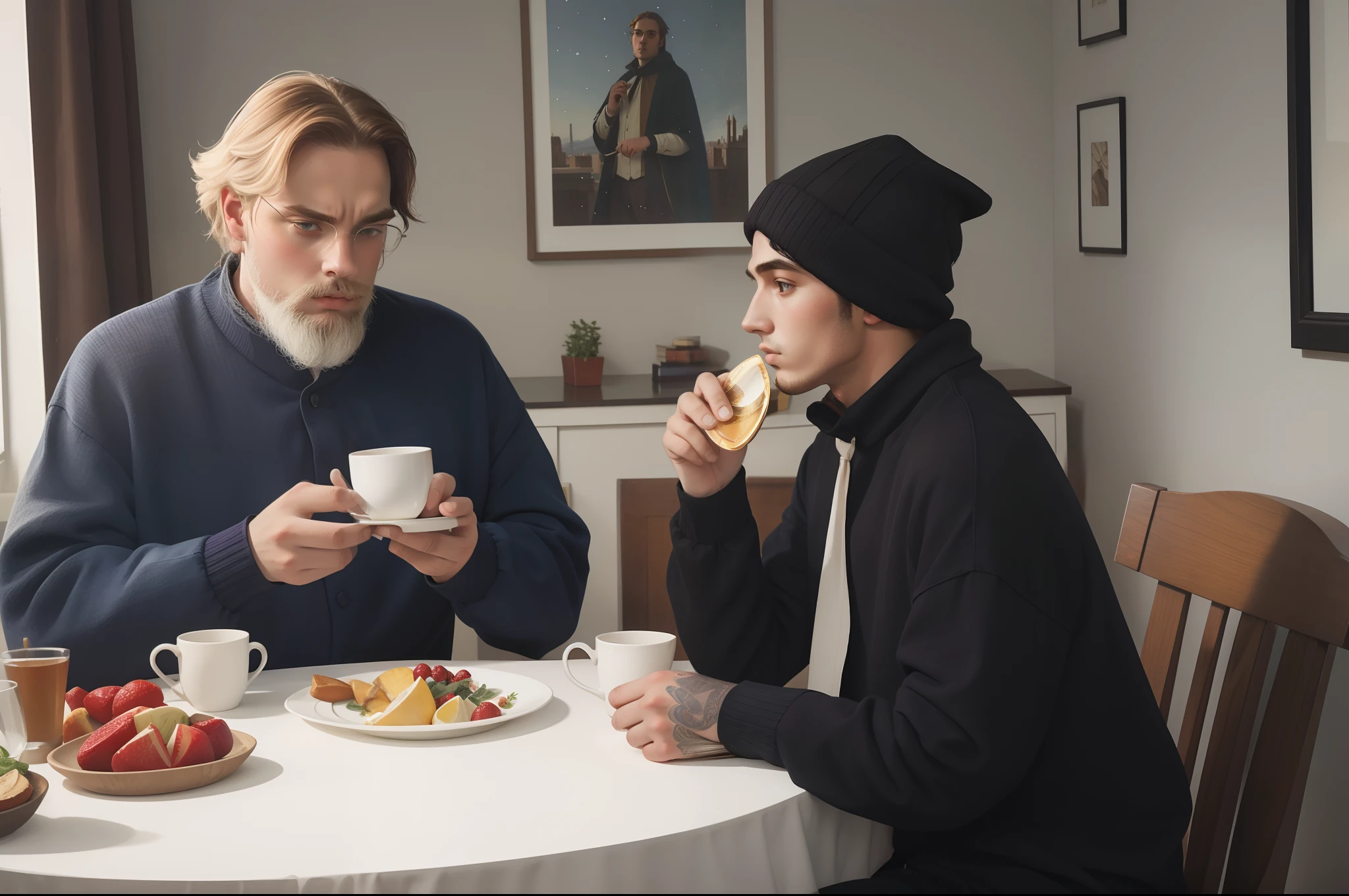 pre-raphaelite 20-year-old man, thug, gay