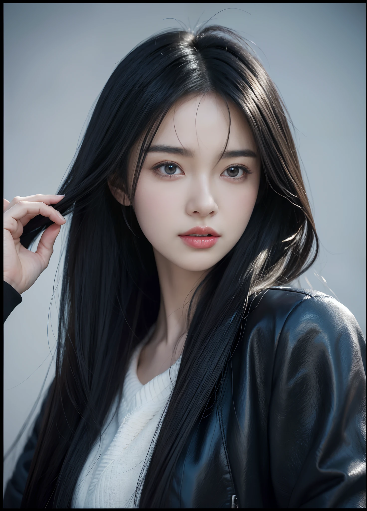 ((Beautie,femele,Long hair,Background Simple))