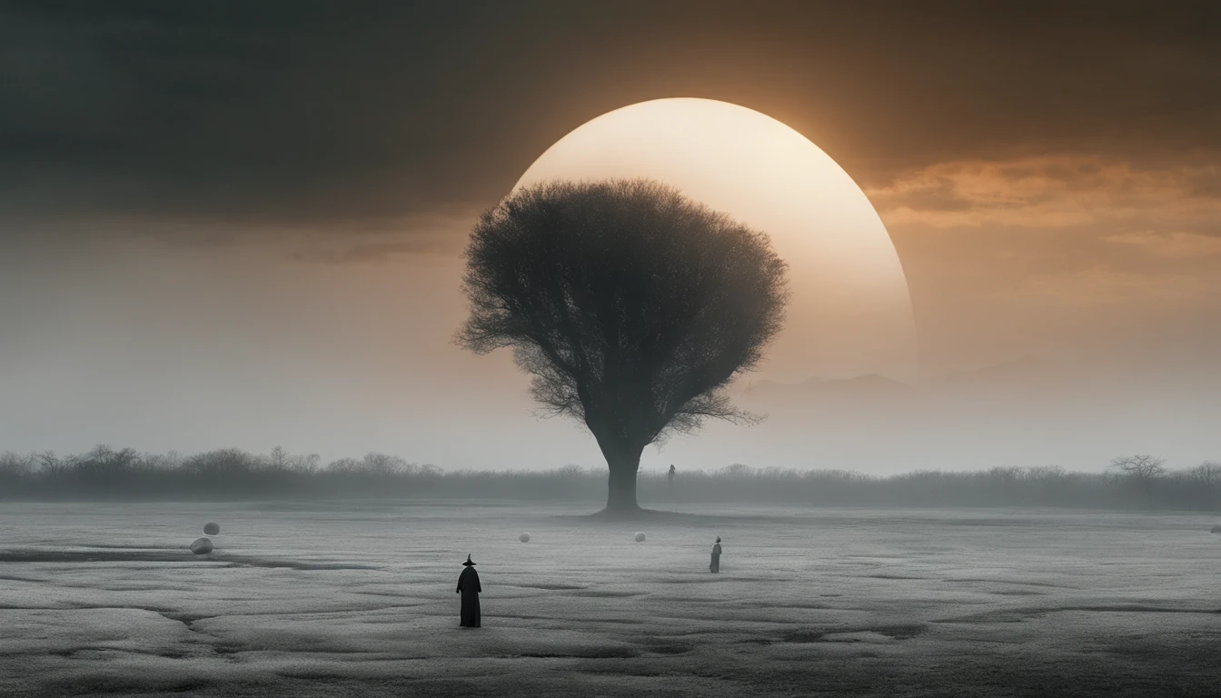 a white path in the middle of a multicolored field, ((((giant sun)))),Rolling green grass, ((Tai chi)),,an ultrafine detailed painting by Daren Bader, shutterstock contest winner, neo-romanticism, soft mist, made of mist, deviantart,Fujifilm XT3,by Steve McCurry, by Alessio Albi, by Lee Jeffries, by Herb Ritts, by Jeremy Man，long shot, clean, wide view, commercial photography