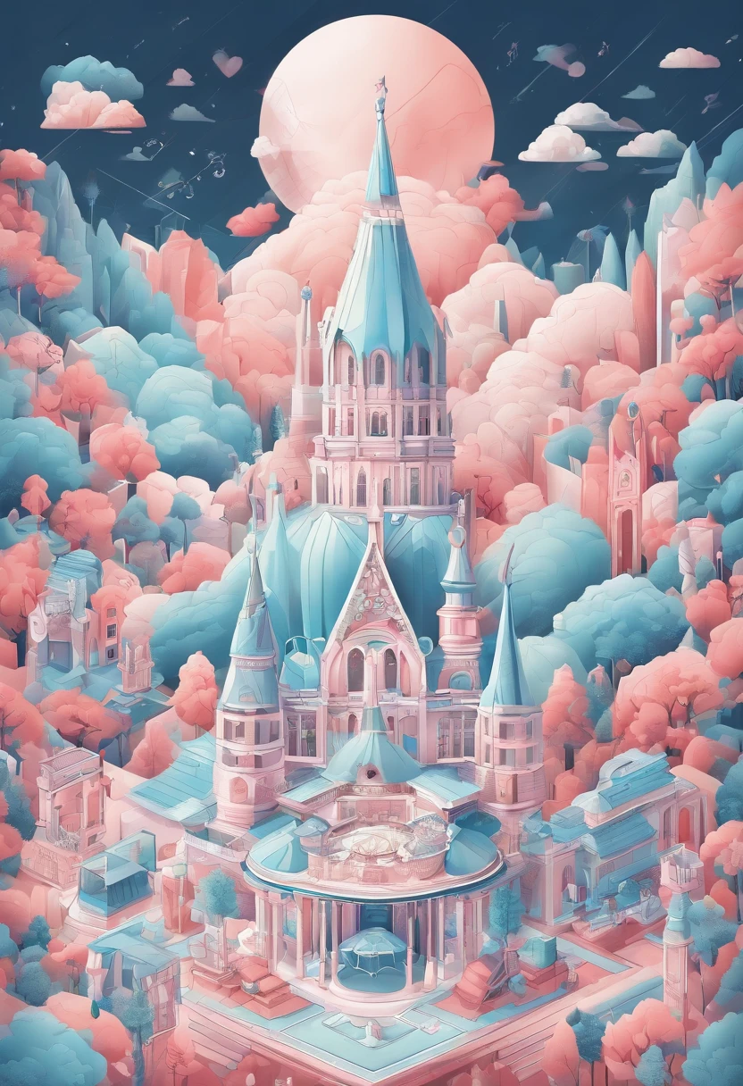 pale color,noble,ivory,Baby Blue,pink there,bloo,orchestra,musical instrument