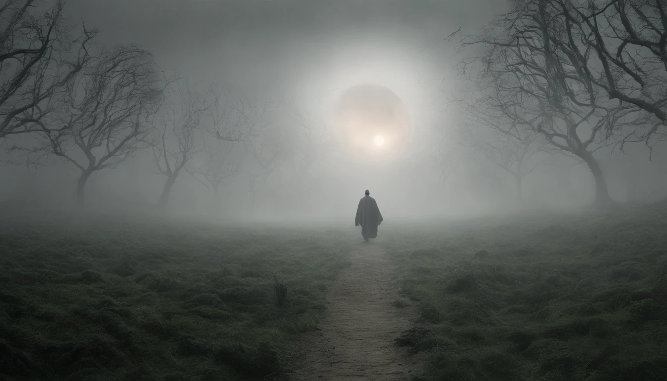 a white path in the middle of a multicolored field, ((((giant sun)))),Rolling green grass, ((Tai chi)),,an ultrafine detailed painting by Daren Bader, shutterstock contest winner, neo-romanticism, soft mist, made of mist, deviantart,Fujifilm XT3,by Steve McCurry, by Alessio Albi, by Lee Jeffries, by Herb Ritts, by Jeremy Man,long shot, clean, wide view, commercial photography