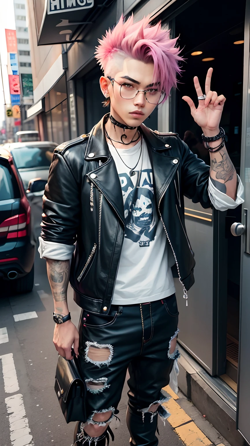 Libido boy、城市、entrepreneur、celebrity、Modern and stylish,Cool tide、punk、A combination of period costume and futuristic style