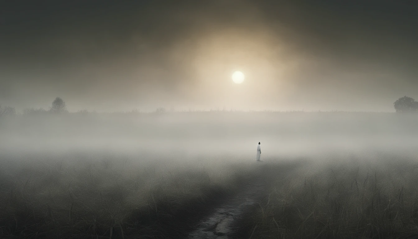 a white path in the middle of a multicolored field, ((((giant sun)))),Rolling green grass, ((Tai chi)),,an ultrafine detailed painting by Daren Bader, shutterstock contest winner, neo-romanticism, soft mist, made of mist, deviantart,Fujifilm XT3,by Steve McCurry, by Alessio Albi, by Lee Jeffries, by Herb Ritts, by Jeremy Man,long shot, clean, wide view, commercial photography