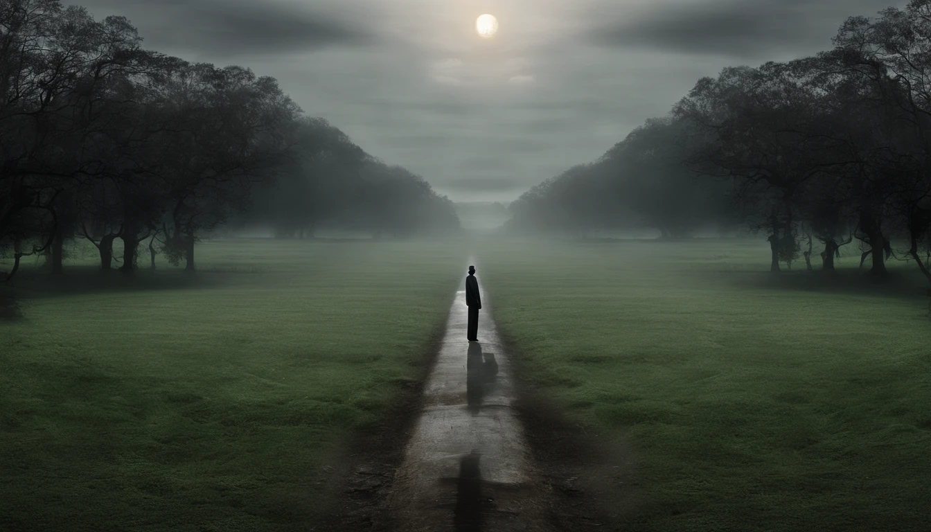 a white path in the middle of a multicolored field, ((((giant sun)))),Rolling green grass, ((Tai chi)),,an ultrafine detailed painting by Daren Bader, shutterstock contest winner, neo-romanticism, soft mist, made of mist, deviantart,Fujifilm XT3,by Steve McCurry, by Alessio Albi, by Lee Jeffries, by Herb Ritts, by Jeremy Man，long shot, clean, wide view, commercial photography