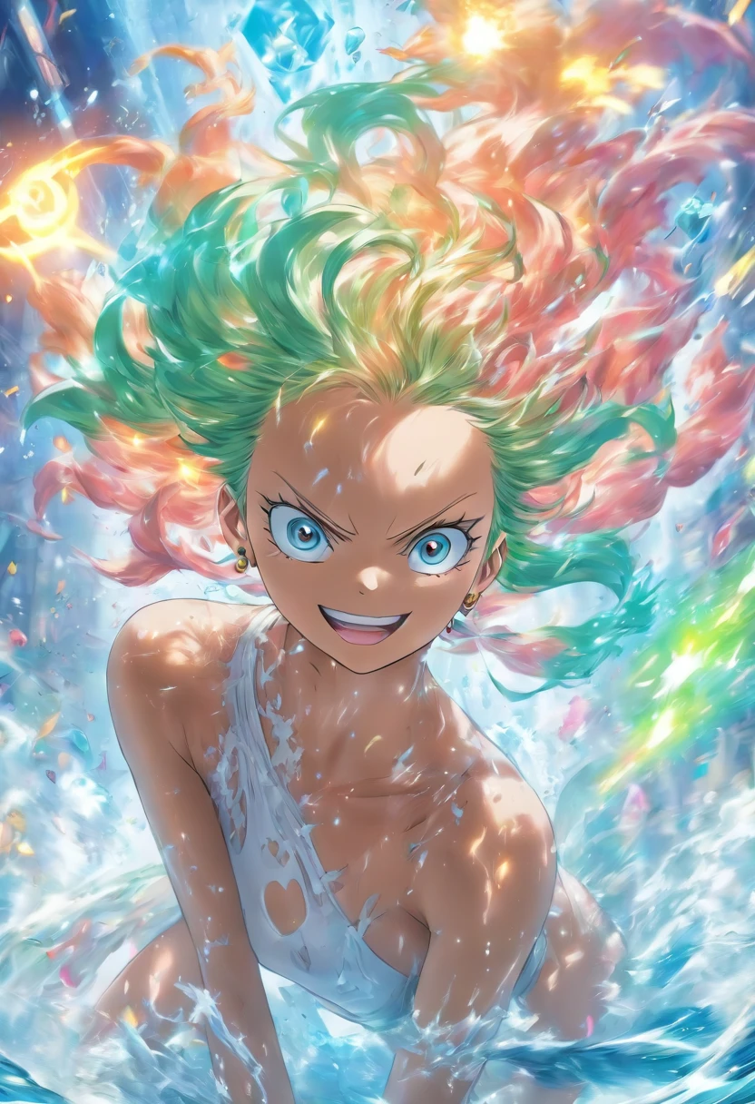 (((Cathead)))Best Quality, Ultra-high resolution, 4K Detail CG, master piece, White One Piece Girl ((humanoid body)) aesthetics, beautiful image, Center the screen