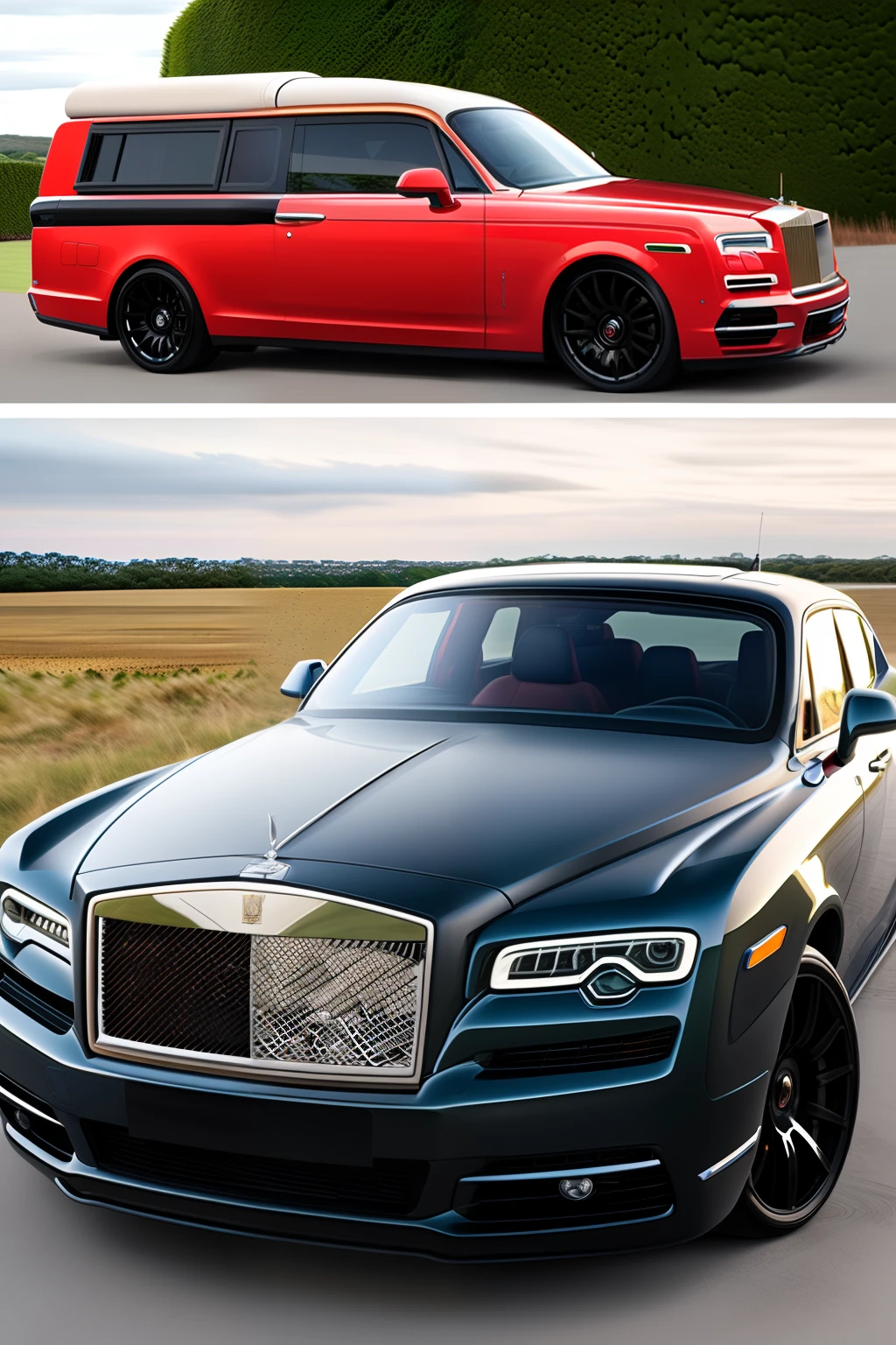 Rolls-Roycephantom+carrera4gts+camper+colorful+longbody