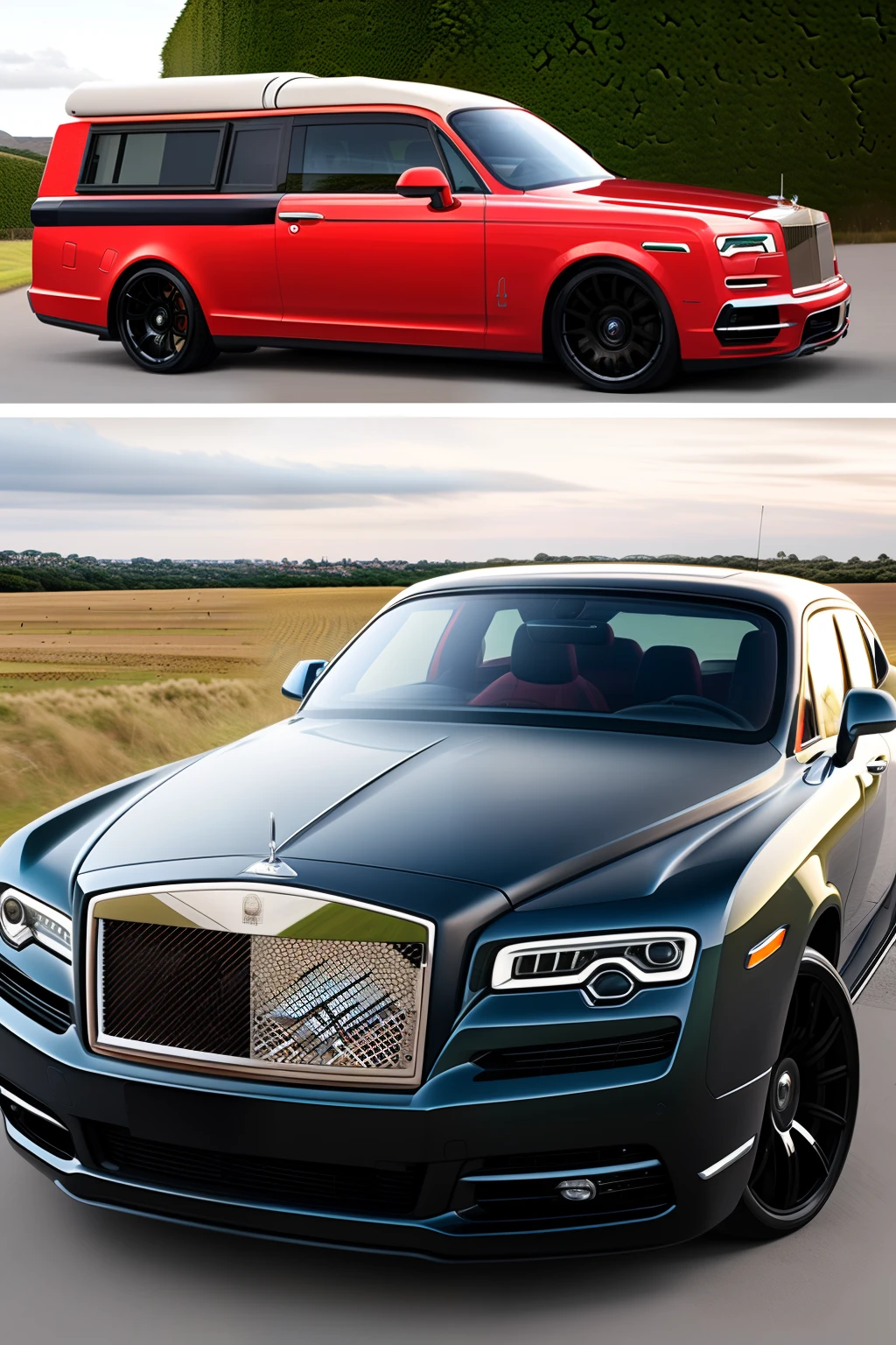 Rolls-Roycephantom+carrera4gts+camper+colorful+longbody