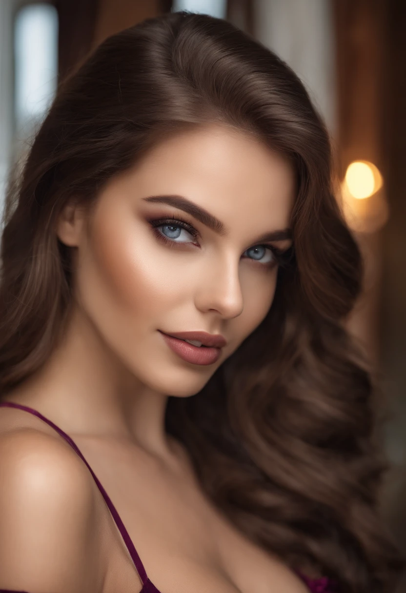 Arafed Frau komplett , Sexy girl with brown eyes, Ultra-realistisch, Akribisch detailliert, portrait sophie mudd, brown hair and big eyes, Selfie einer jungen Frau, Street market, Violet Myers, Frei von Make-up, Natural makeup, Blick direkt in die Kamera, Gesicht mit Artgram, dezentes Make-up, Great full body shot , im Zimmer, medium to large bust size, Middle buttocks