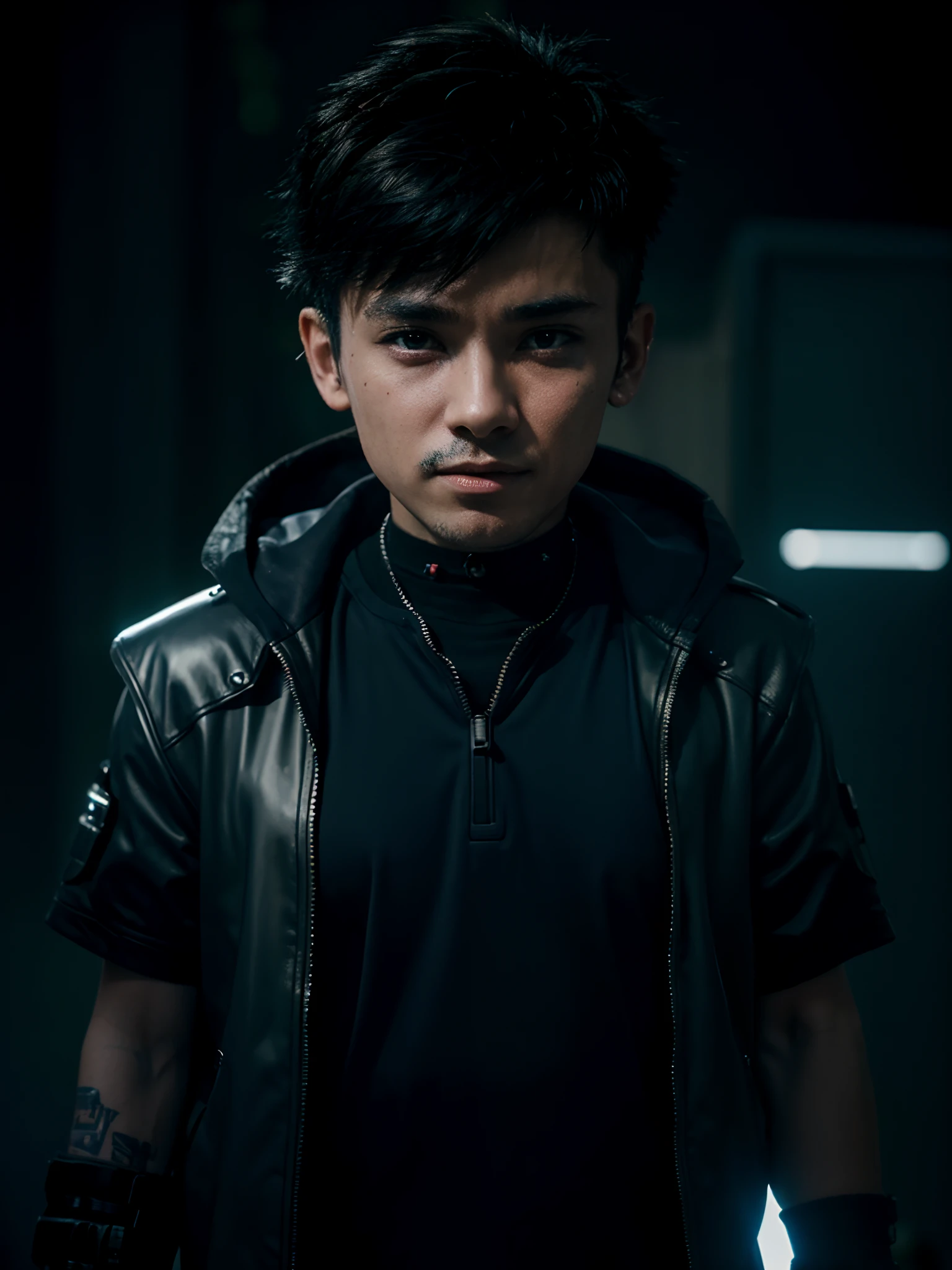 Cyber punk upright 8k ultra cyberpunk, little boy, high details