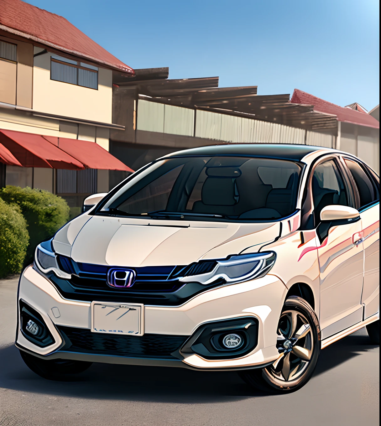 Honda fit 2019 prata em um lugar sombrio