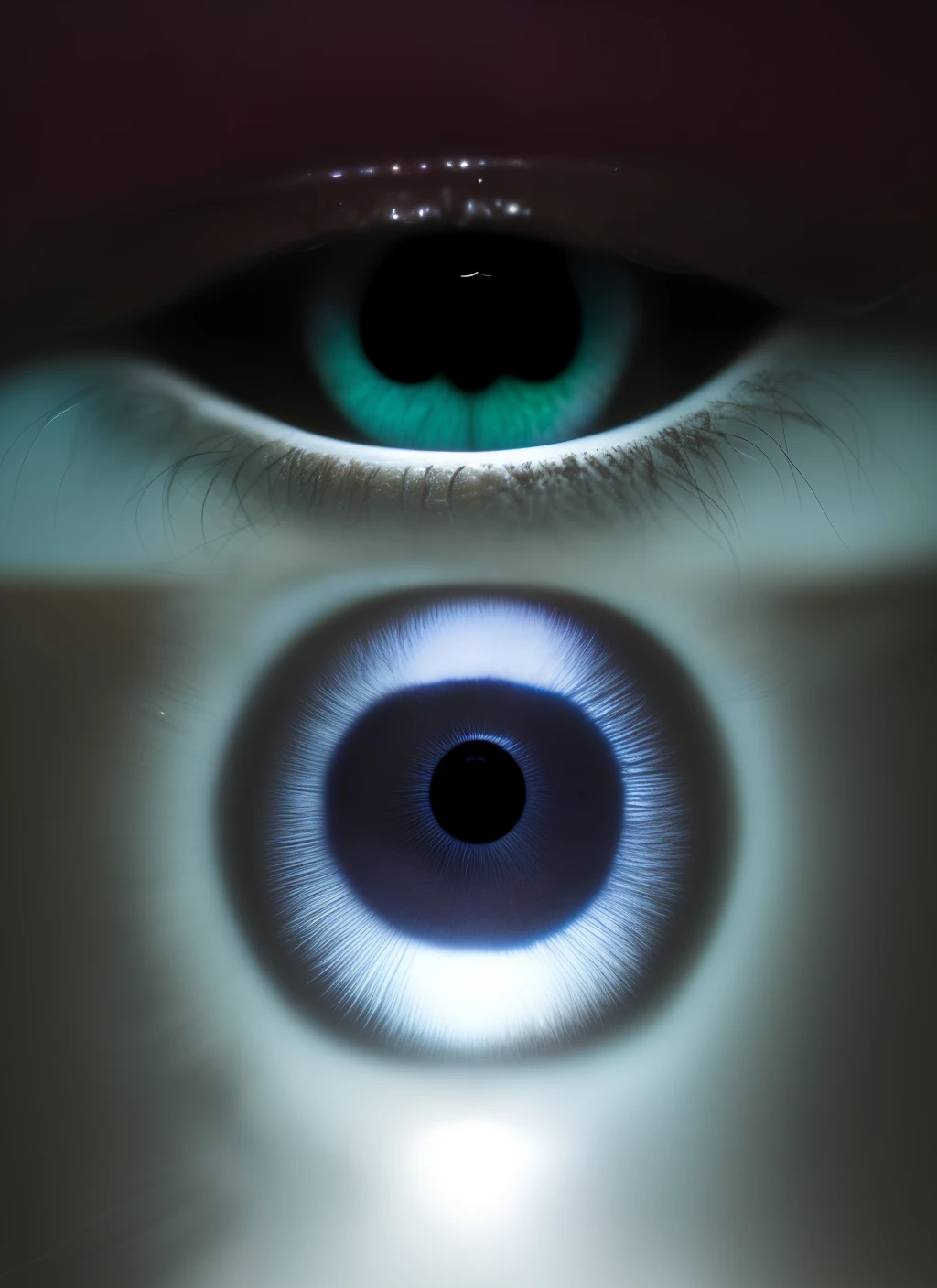 Hollowed eyes