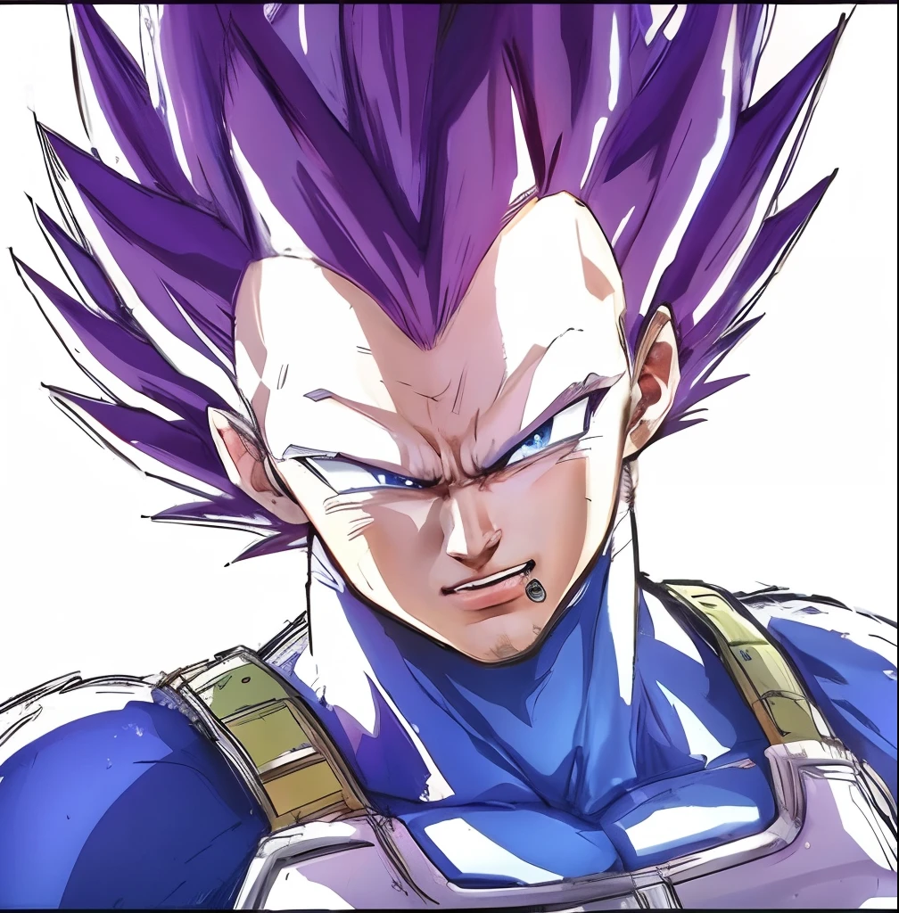 Hyperrealistic version of Vegeta, hyperdetailled, hyperrealistic