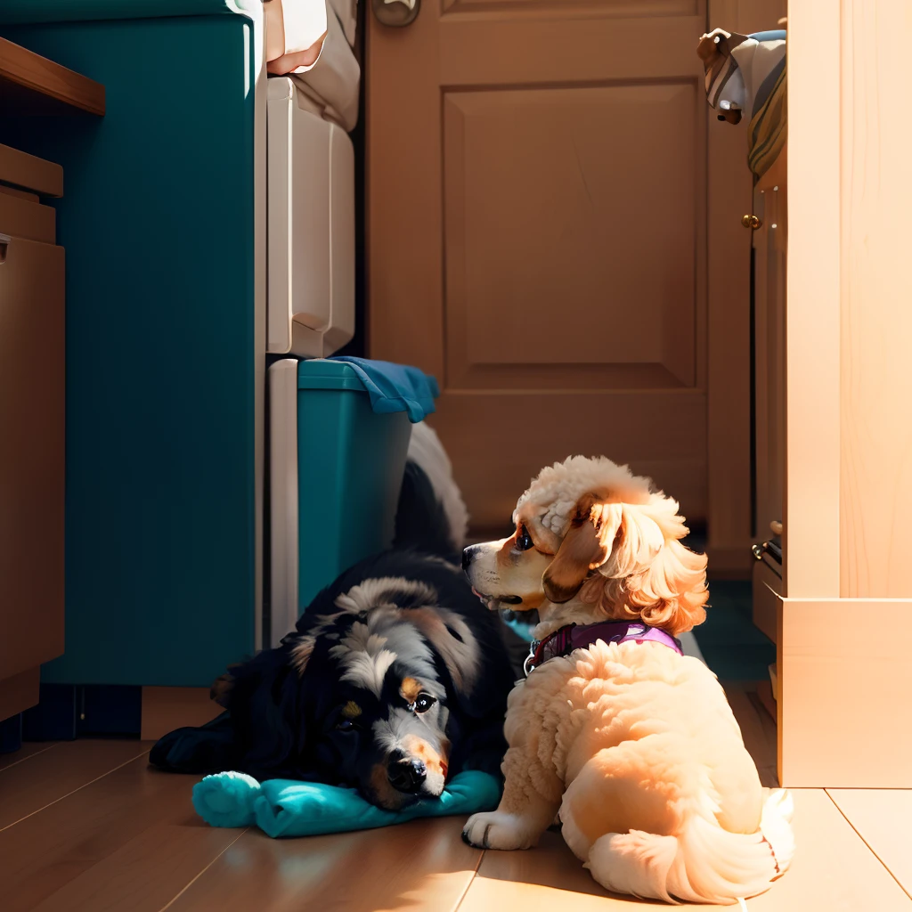 Dog buying a toy poodle