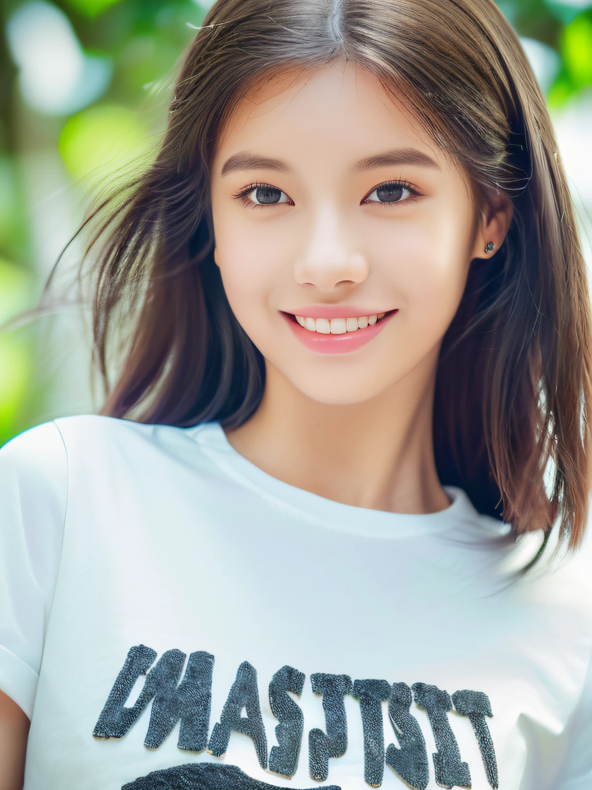(full body),1 girl,high school student,(plain white t-shirt:1.4),light smile,
master piece,8k,(master piece,ultra high resolution:1.5),(master piece,photorealistic:1.5),(master piece,best quality,ultra detailed:1.5) master piece,detailed eyes,master piece,detailed face,