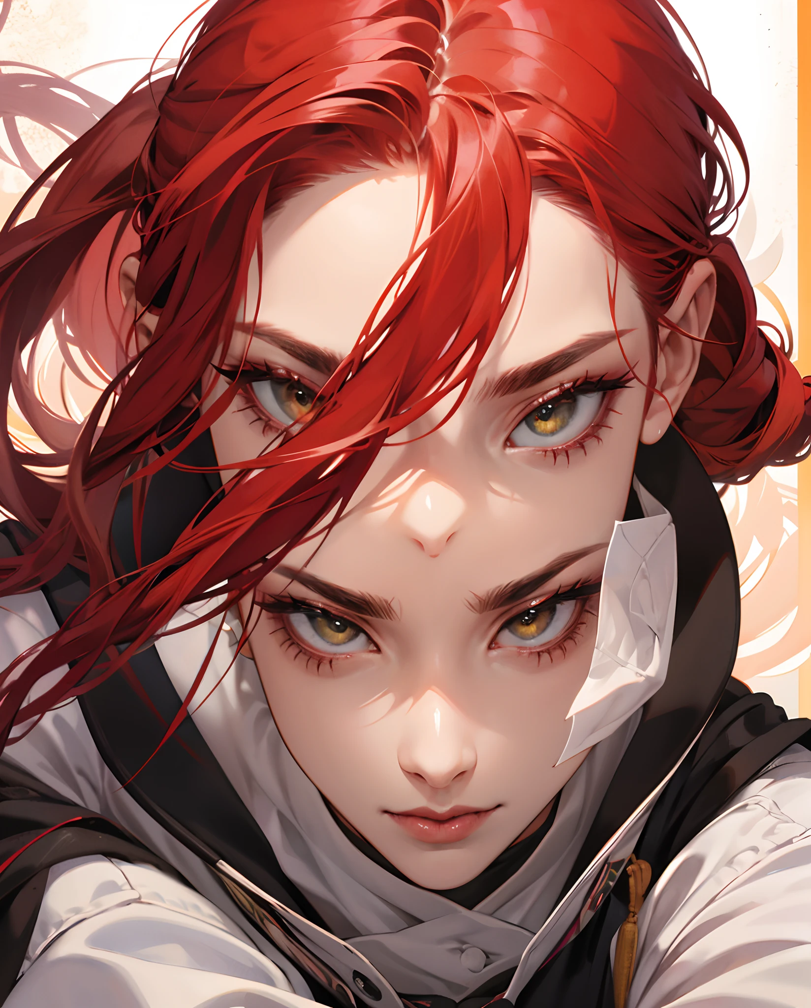 Qualidade mais alta, mulher ruiva, baixa estatura, seios medios, olhos claros, seios a mostra, red pubic hair
