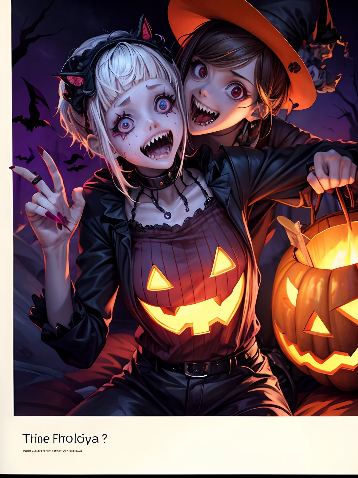 Tripofobia horror of holes, sharp teeth, Halloween