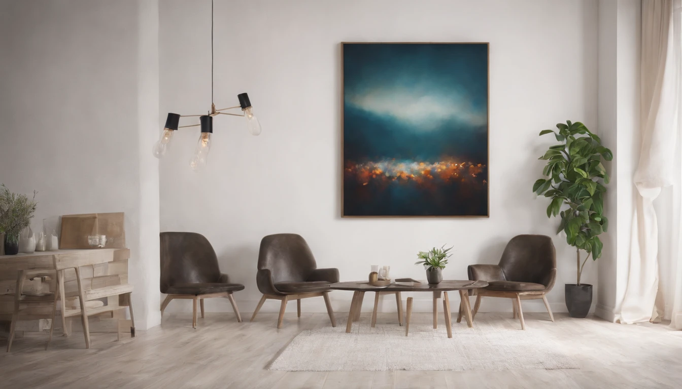 Living Room, Hanging Paintings, Abstract art