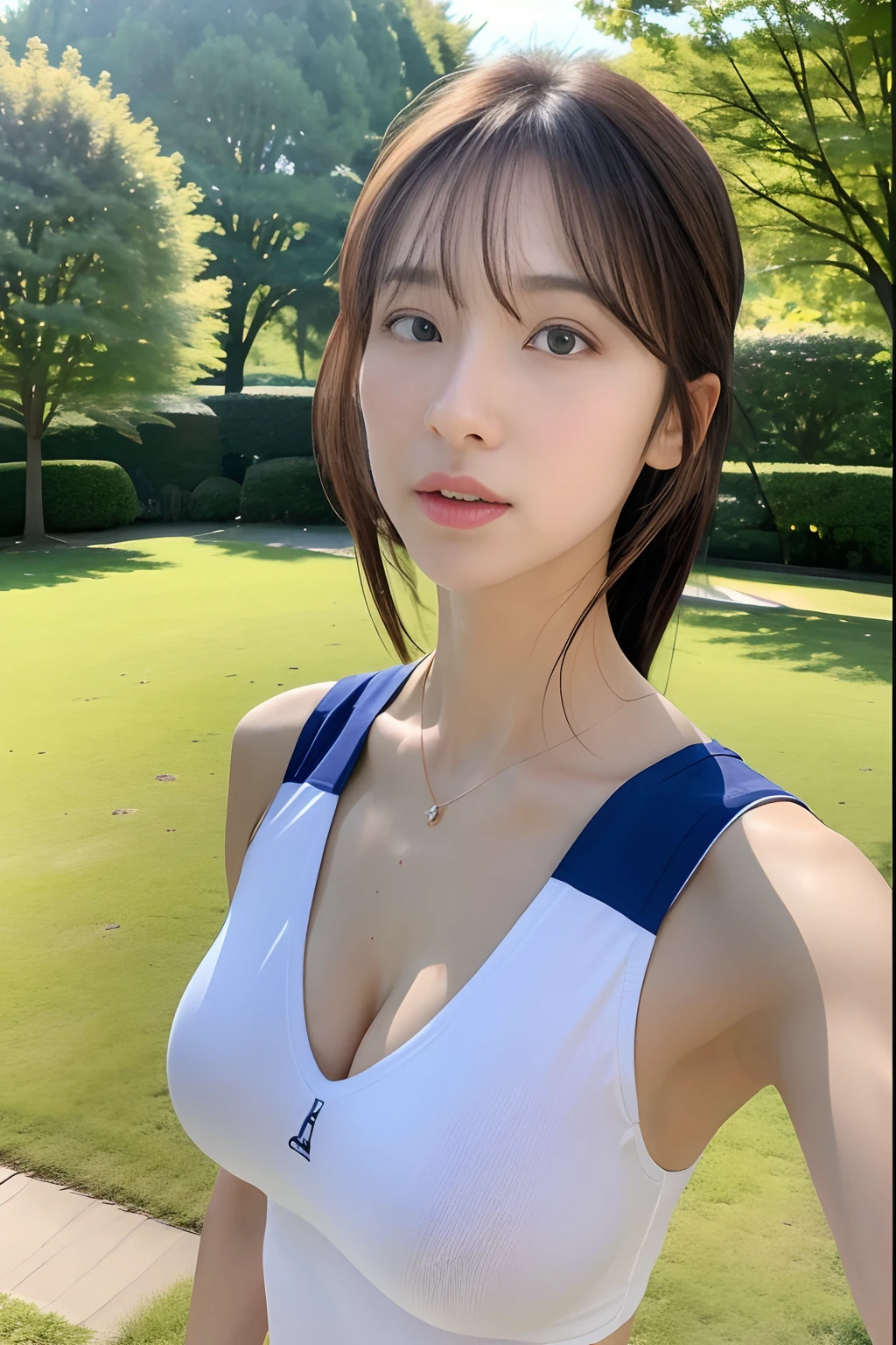 ((tmasterpiece, best qualtiy)),A highly detailed,8K,Realistic focus,intricate-detail,Big Chinese Girl,female volleyball player,Women's Volleyball Uniforms,Wearing the number 9 shirt,Over knee socks,Indoor arena background,A tall man,long legged,poneyTail,cocked ass,smallunderboob,Little Breast,white tit,Open your clothes,Revealing breasts,Look at the chest,toView ,Robust body,Sexy and durable,Detailed abs,Detailed muscle lines,teats,dynamicposes,Greasy body,sweating body,Normal body shape,Normal face,normal hands,frontage,fully body photo,tall image,Look from the bottom up,look from down,