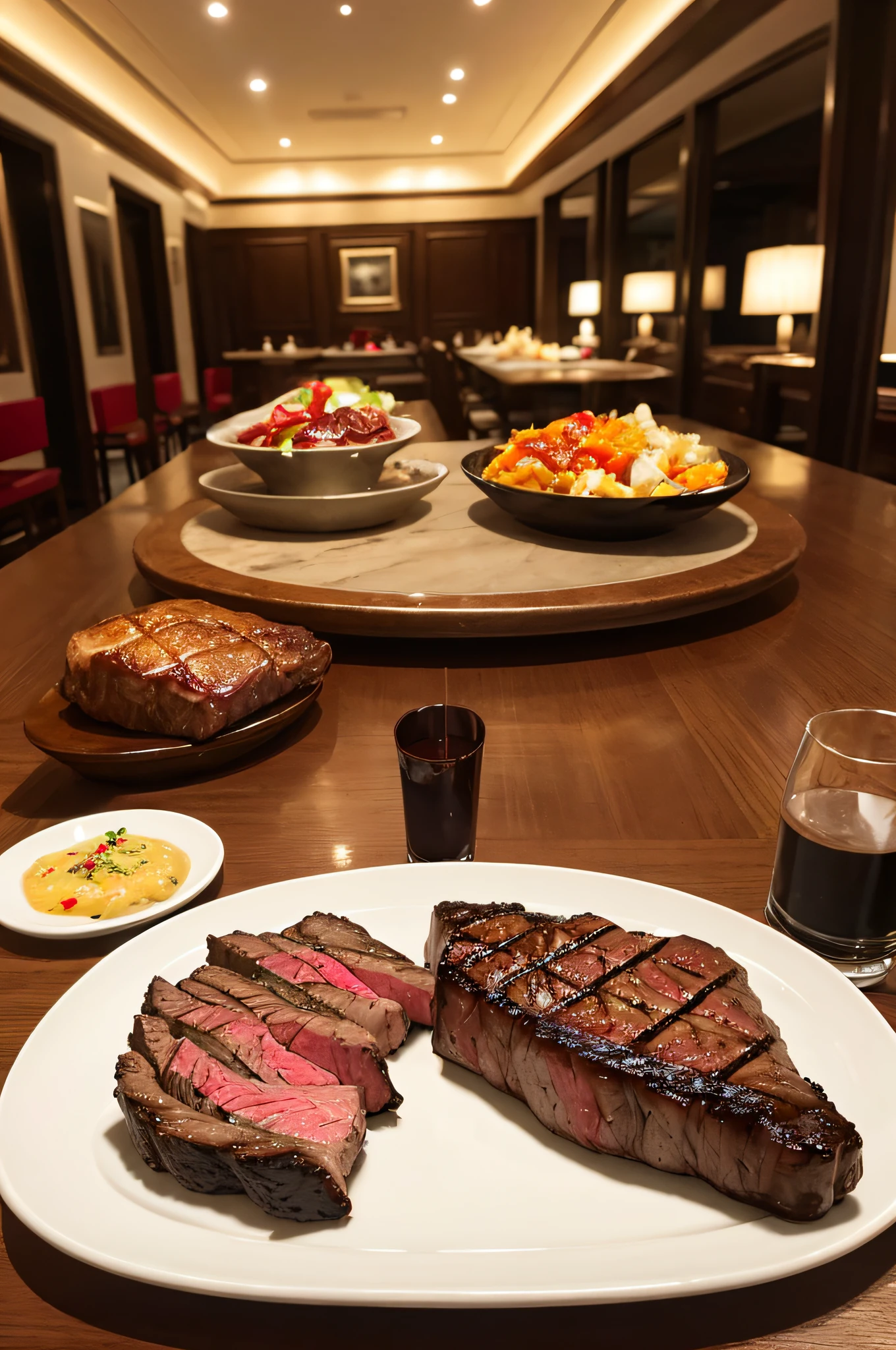 masterpiece、top-quality、ultra-detailliert、High-end steak、Looks delicious、