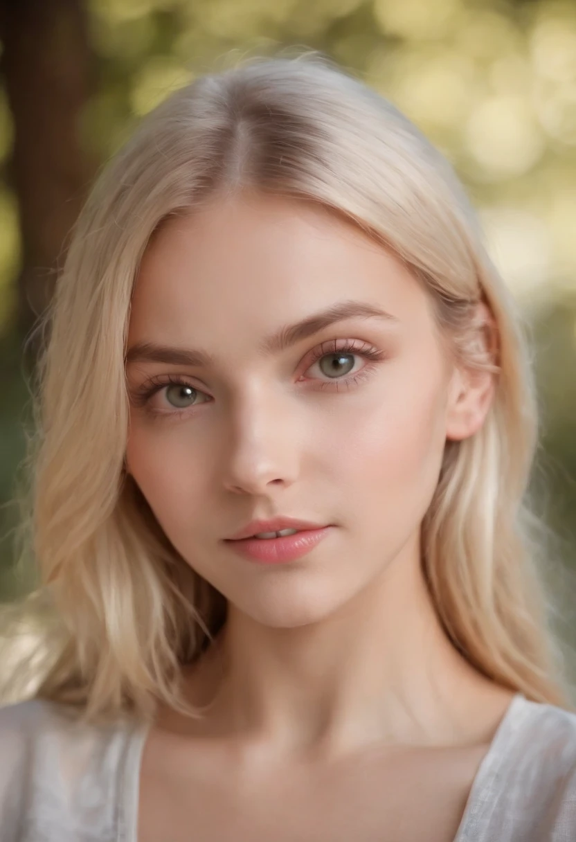 (best quality,realistic:1.37),portrait,"blonde girl" taking selfie, big tits, no makeup, 13 years old