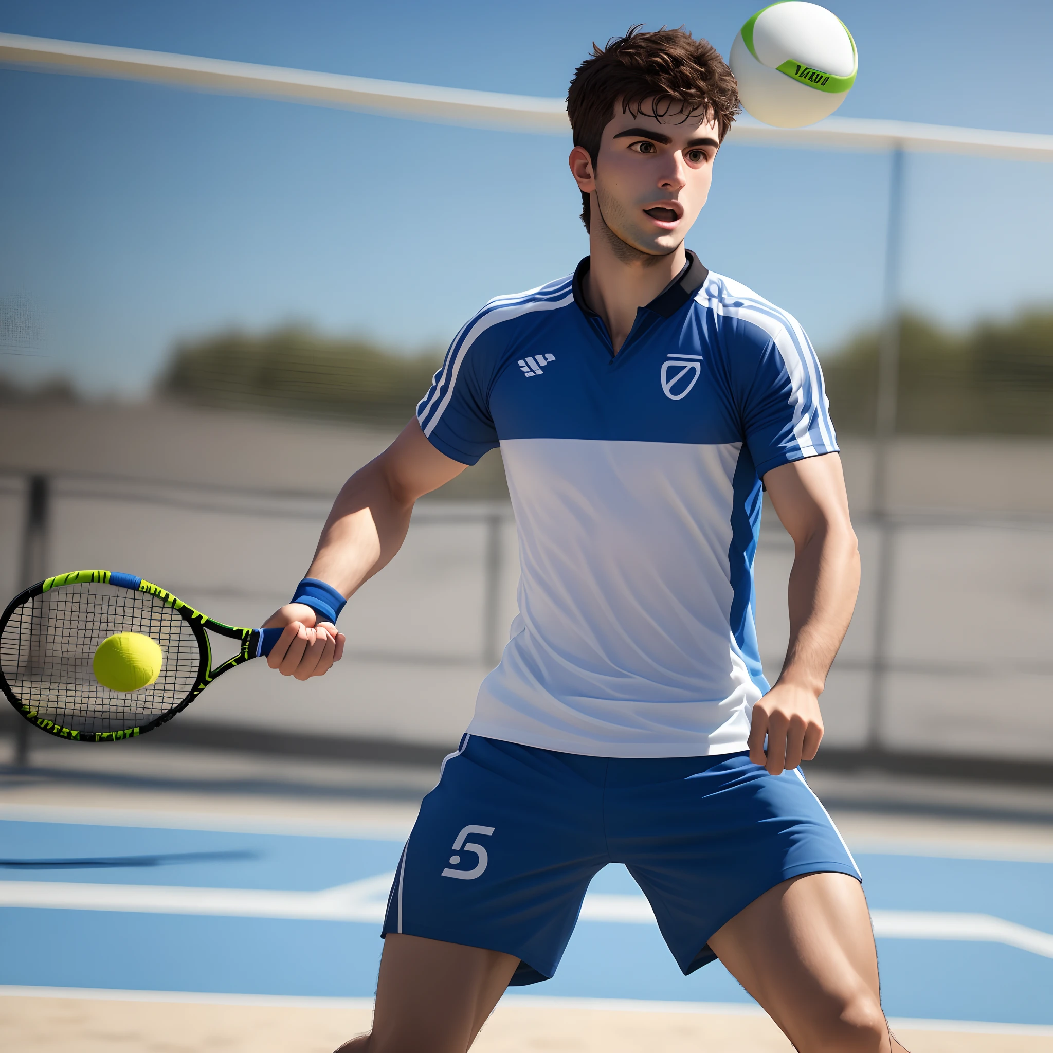 Take a realistic photo of the padel athlete @mateusferreira
