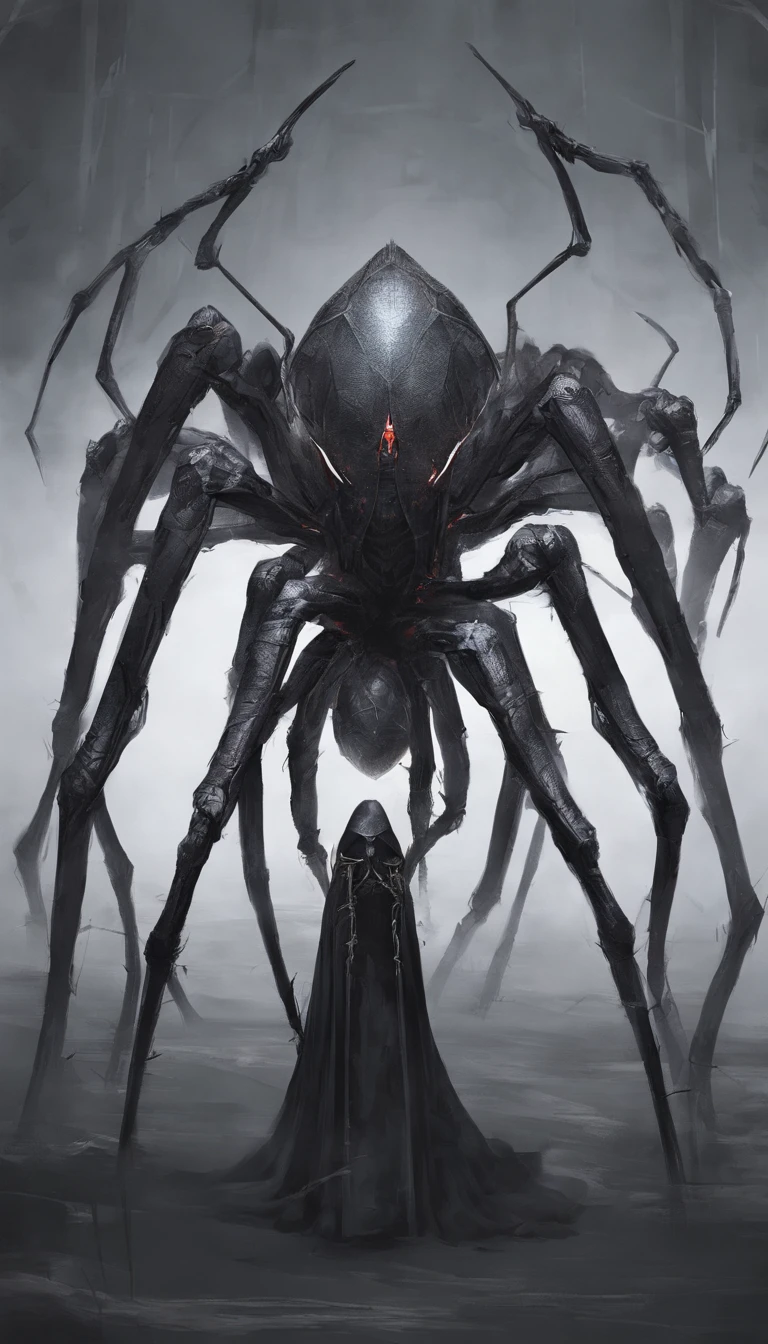 Human-spider hybrid with multiple legs