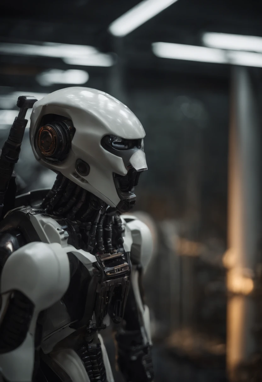 A translucent ethereal alien，A mech wearing a ceramic glaze luster，Hard surface performance，streamlined line design，It has refined features in a sci-fi environment, glowing from within, Sparks and lights,   Close-up, Realistic, Highly detailed, iintricate