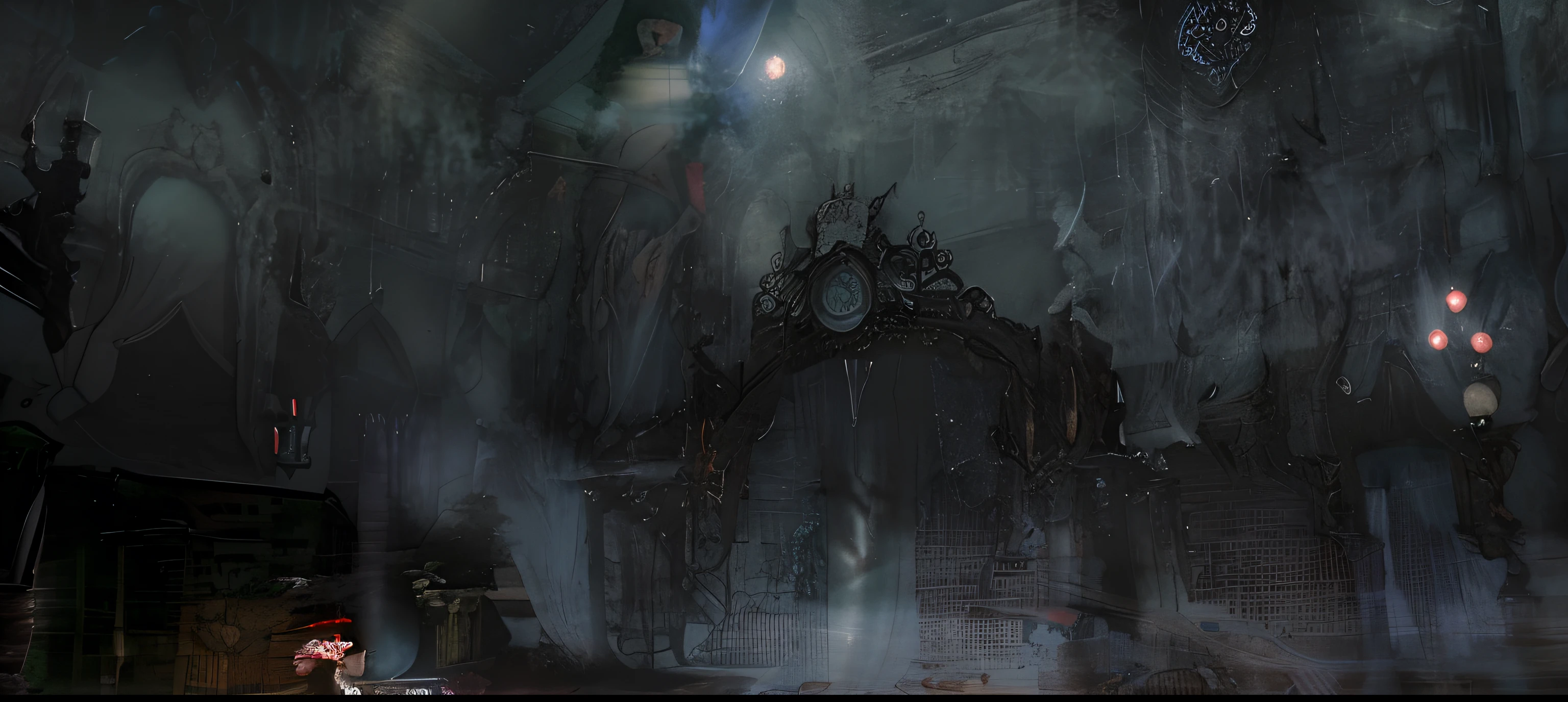 indoor,chies,Stained with blood,midynight,rays of moonlight,NOhumans